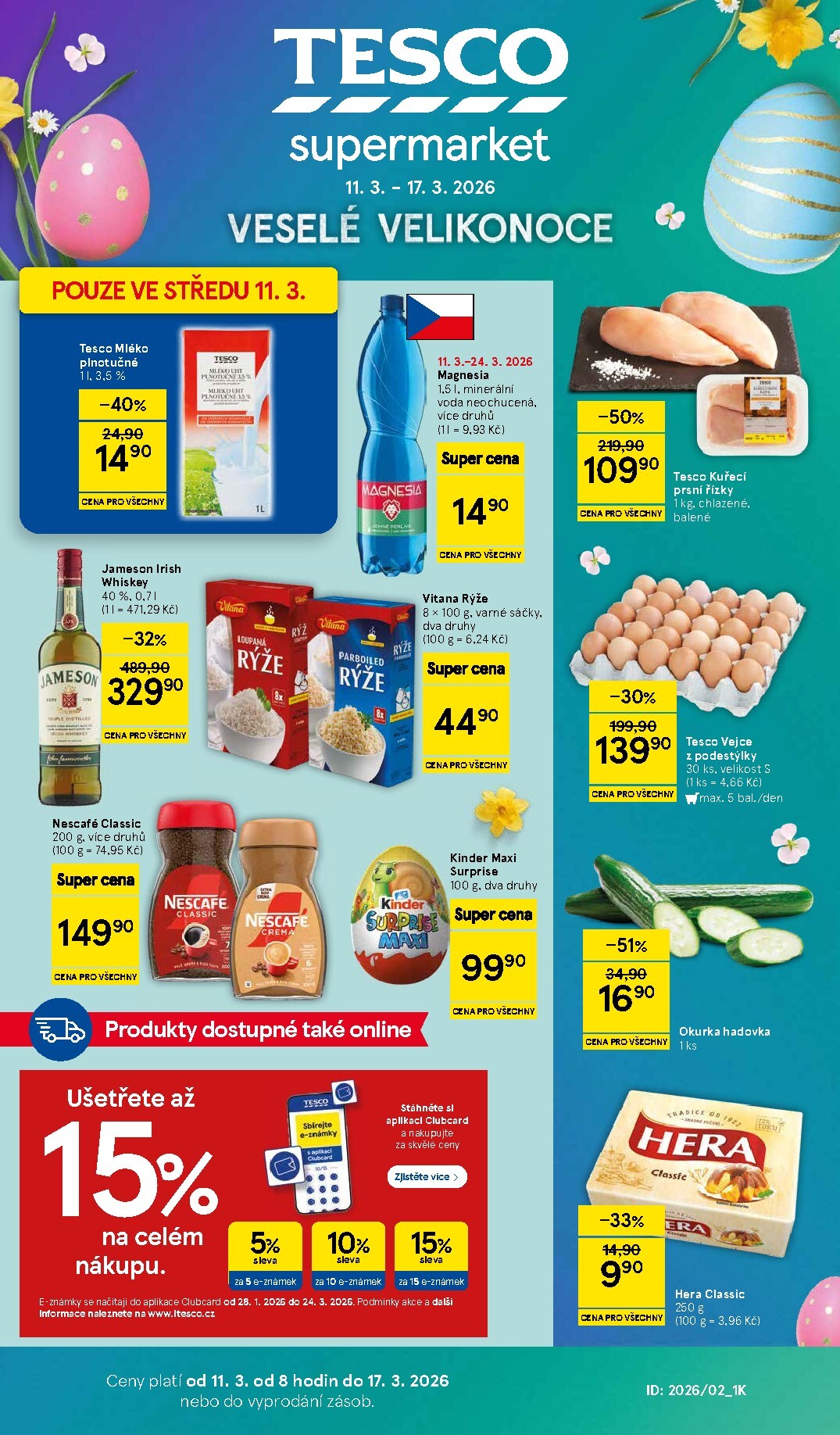 tesco - Tesco supermarket leták platný od středy 11.03.2026 do úterý 17.03.2026