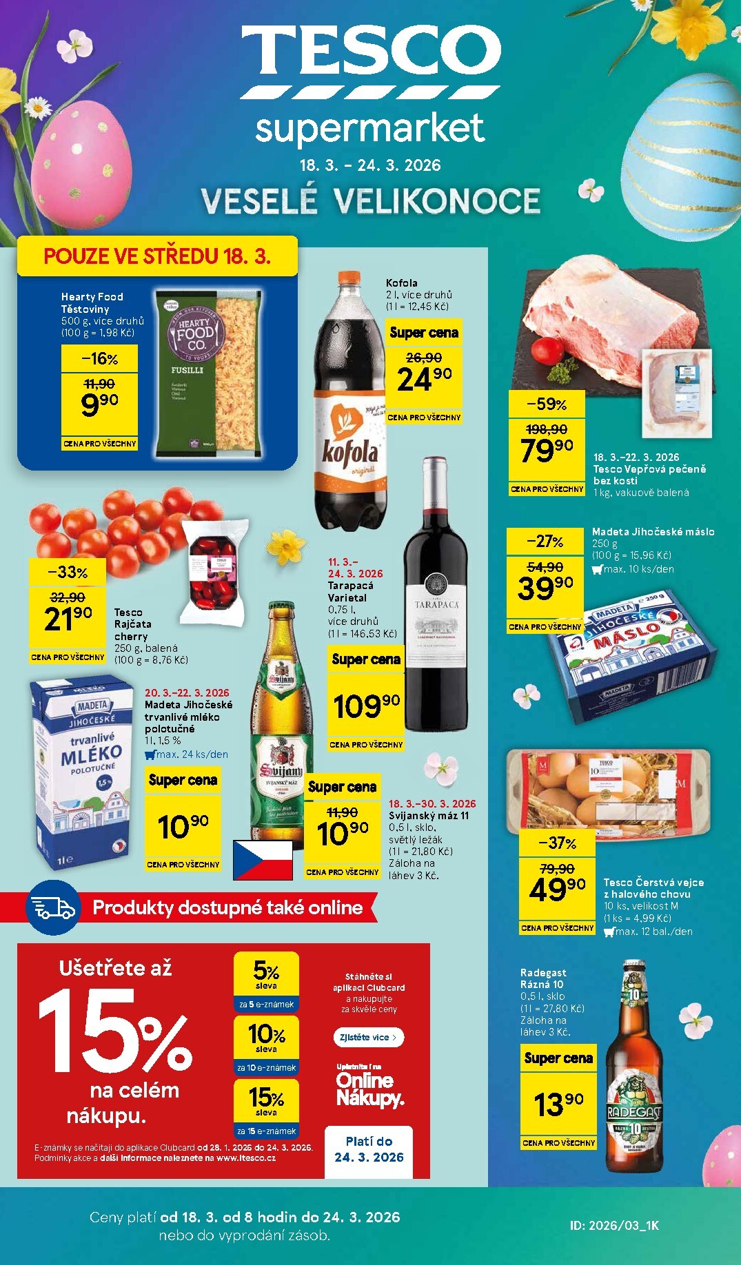 tesco - Tesco supermarket leták platný od středy 18.03.2026 do úterý 24.03.2026