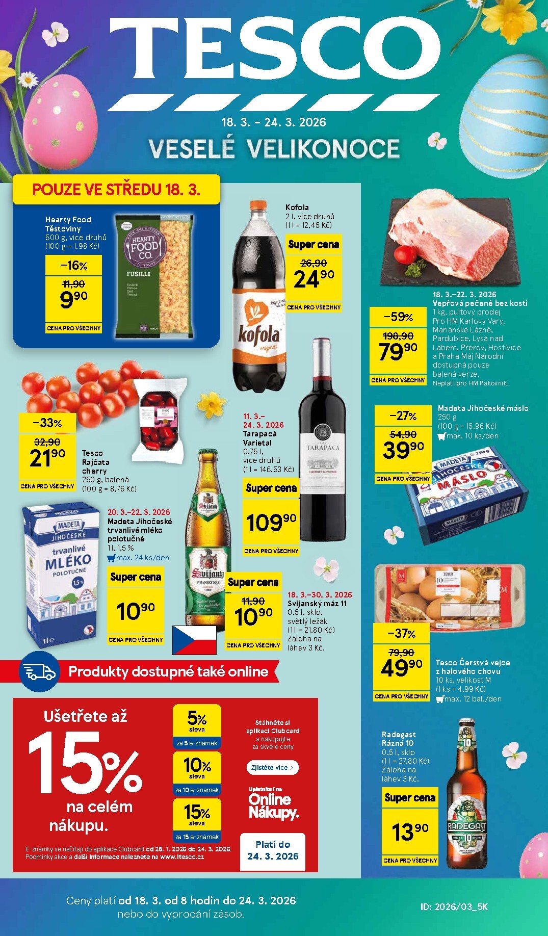 tesco - Tesco leták platný od středy 18.03.2026 do úterý 24.03.2026