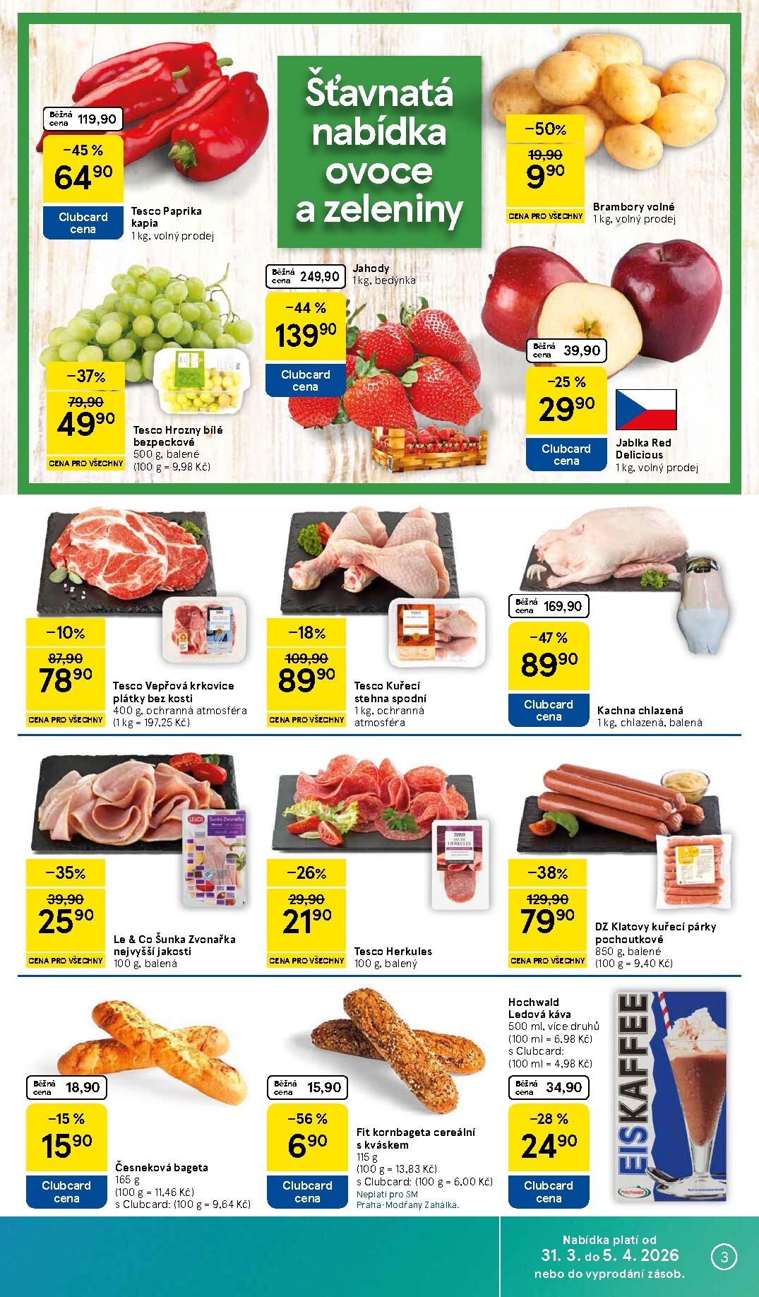 tesco - Tesco supermarket leták platný od úterý 31.03.2026 do neděle 05.04.2026 - page: 3