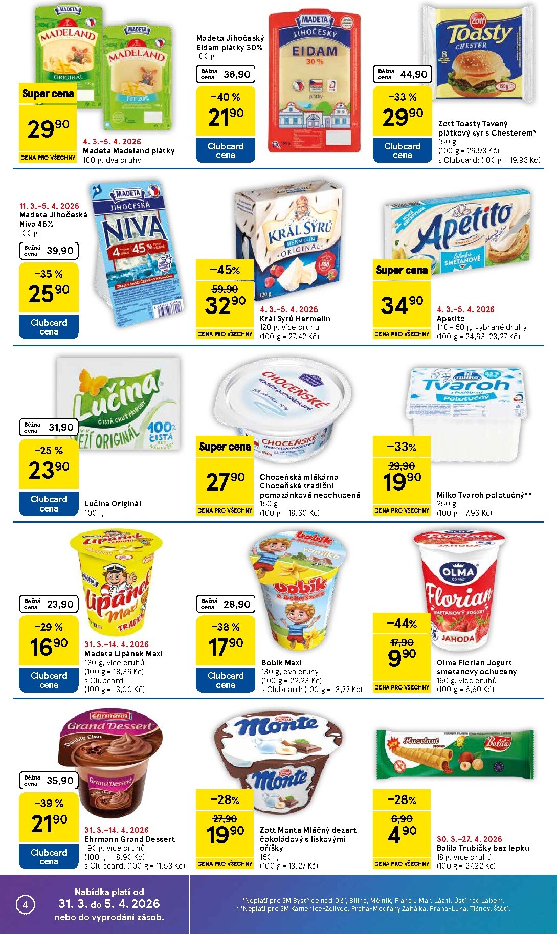 tesco - Tesco supermarket leták platný od úterý 31.03.2026 do neděle 05.04.2026 - page: 4