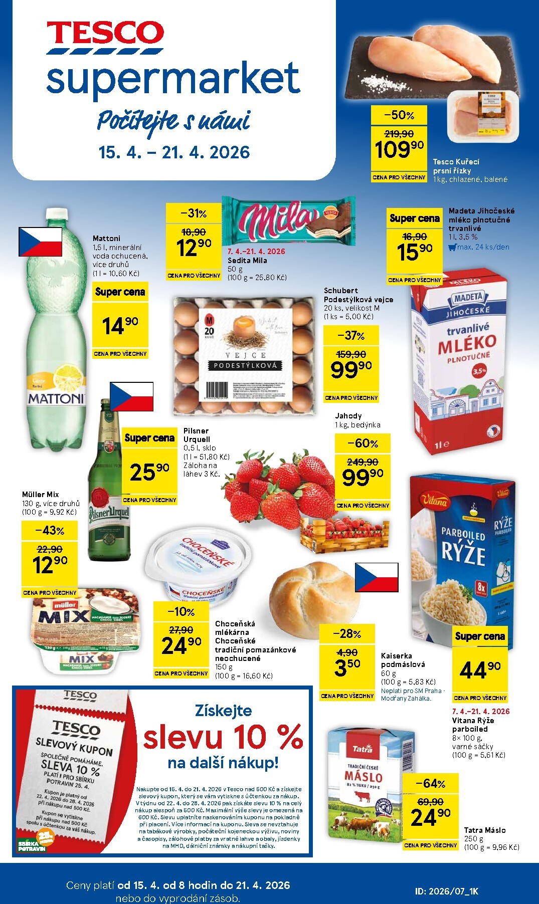 tesco - Budoucí Tesco supermarket leták platný od středy 15.04.2026 do úterý 21.04.2026