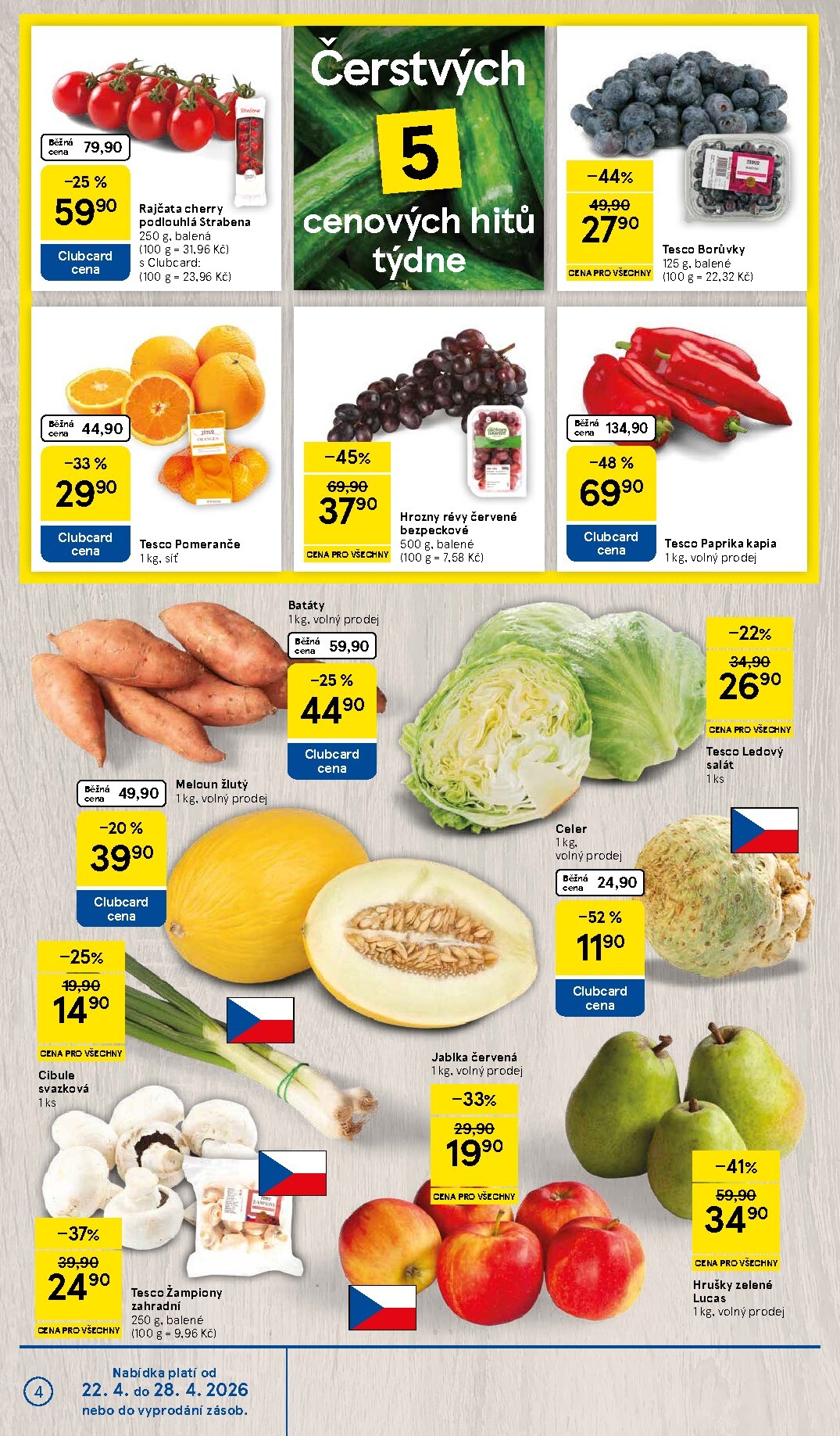 tesco - Budoucí Tesco leták platný od středy 22.04.2026 do úterý 28.04.2026 - page: 4