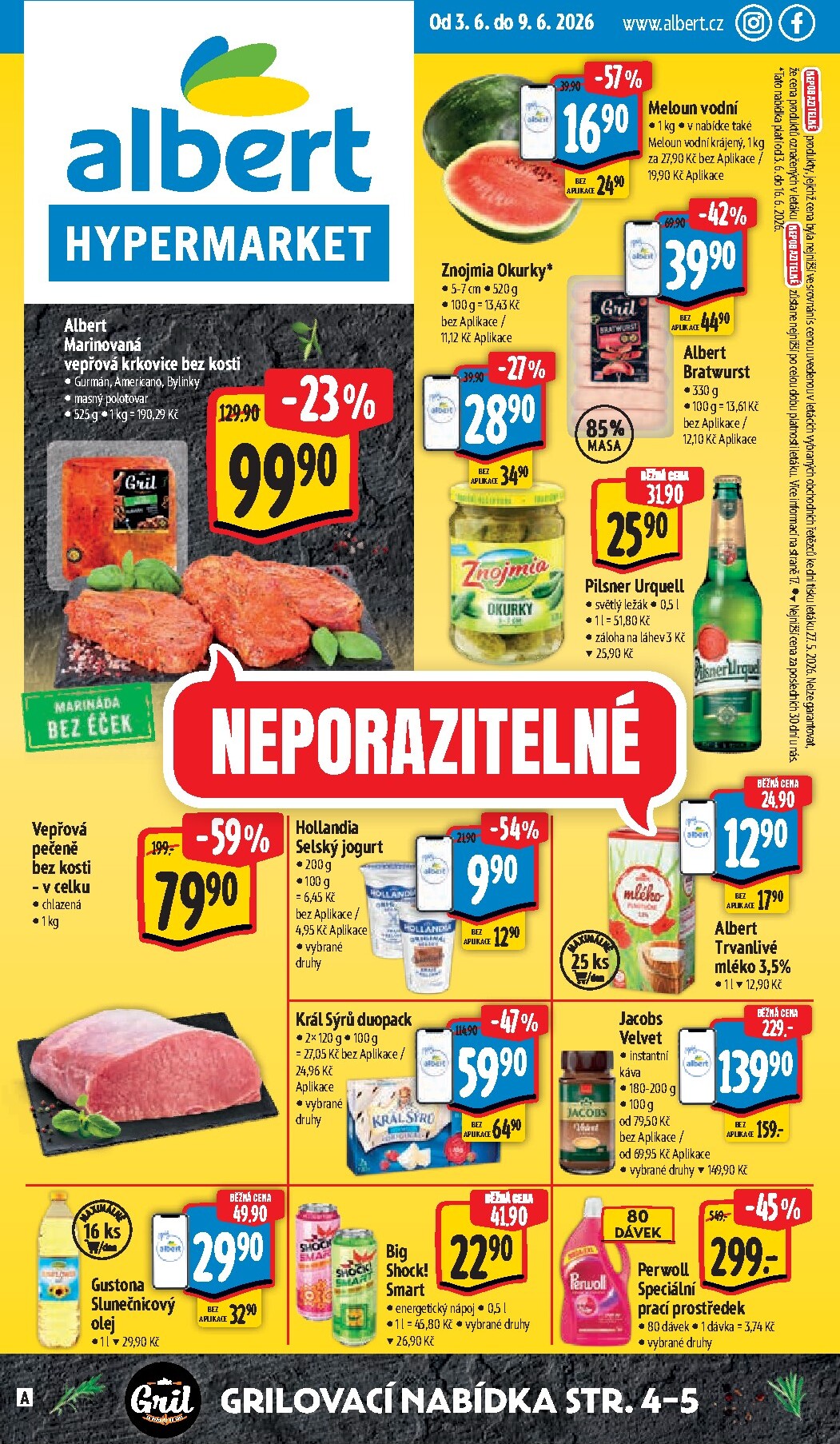albert - Aktuální Albert Hypermarket leták platný od středy 03.06.2026 do úterý 09.06.2026