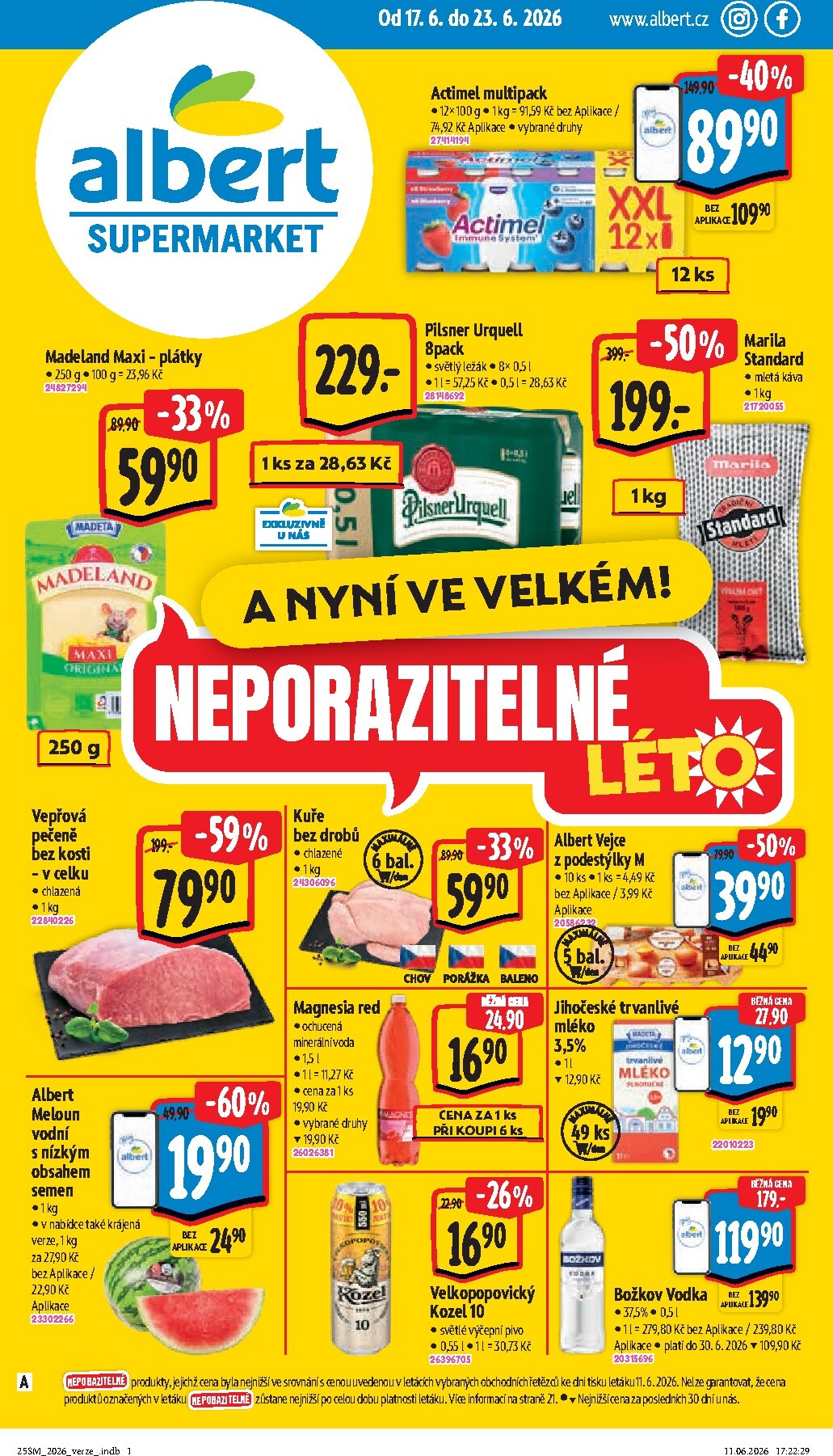 albert - Budoucí Albert Supermarket leták platný od středy 17.06.2026 do úterý 23.06.2026