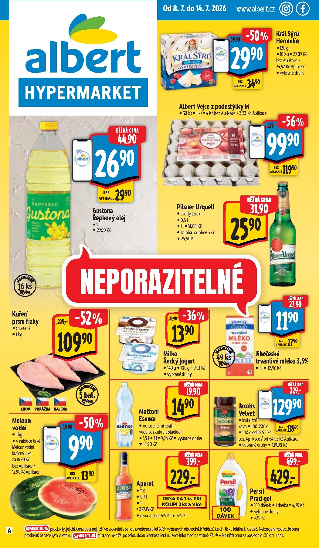 albert - Budoucí Albert Hypermarket leták platný od středy 08.07.2026 do úterý 14.07.2026