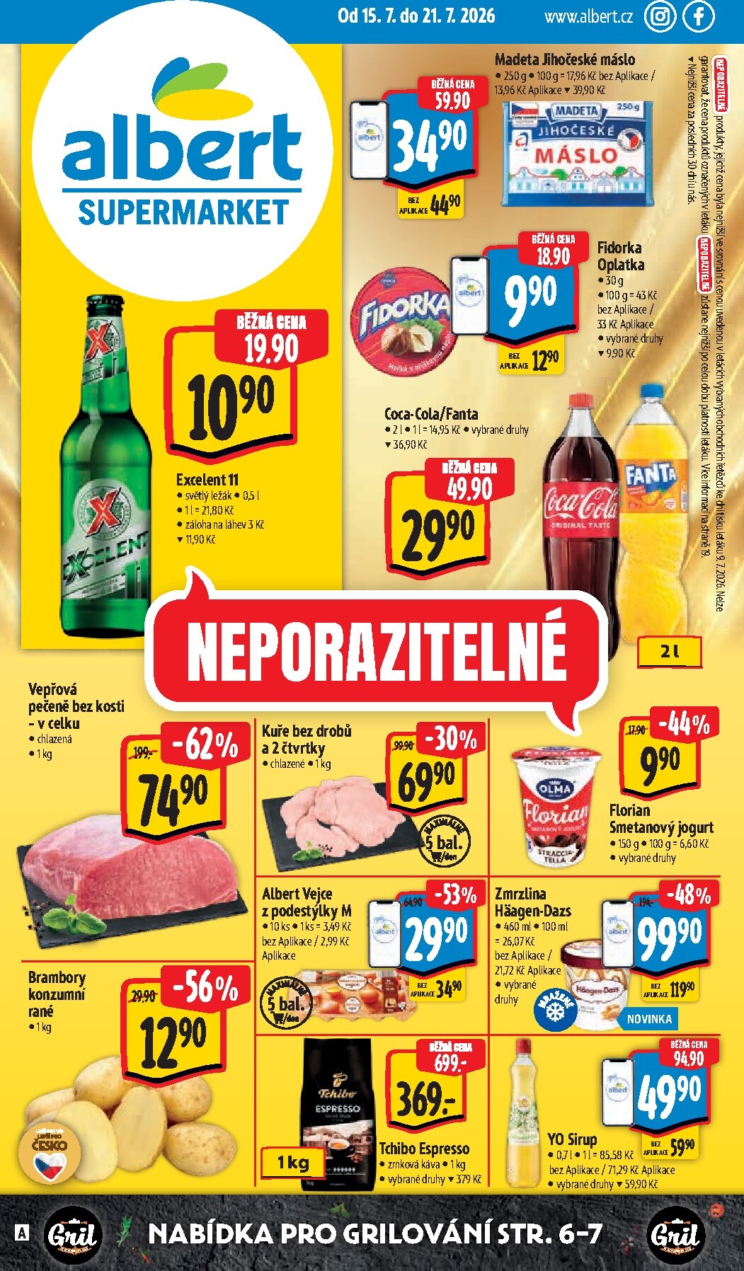 albert - Budoucí Albert Supermarket leták platný od středy 15.07.2026 do úterý 21.07.2026