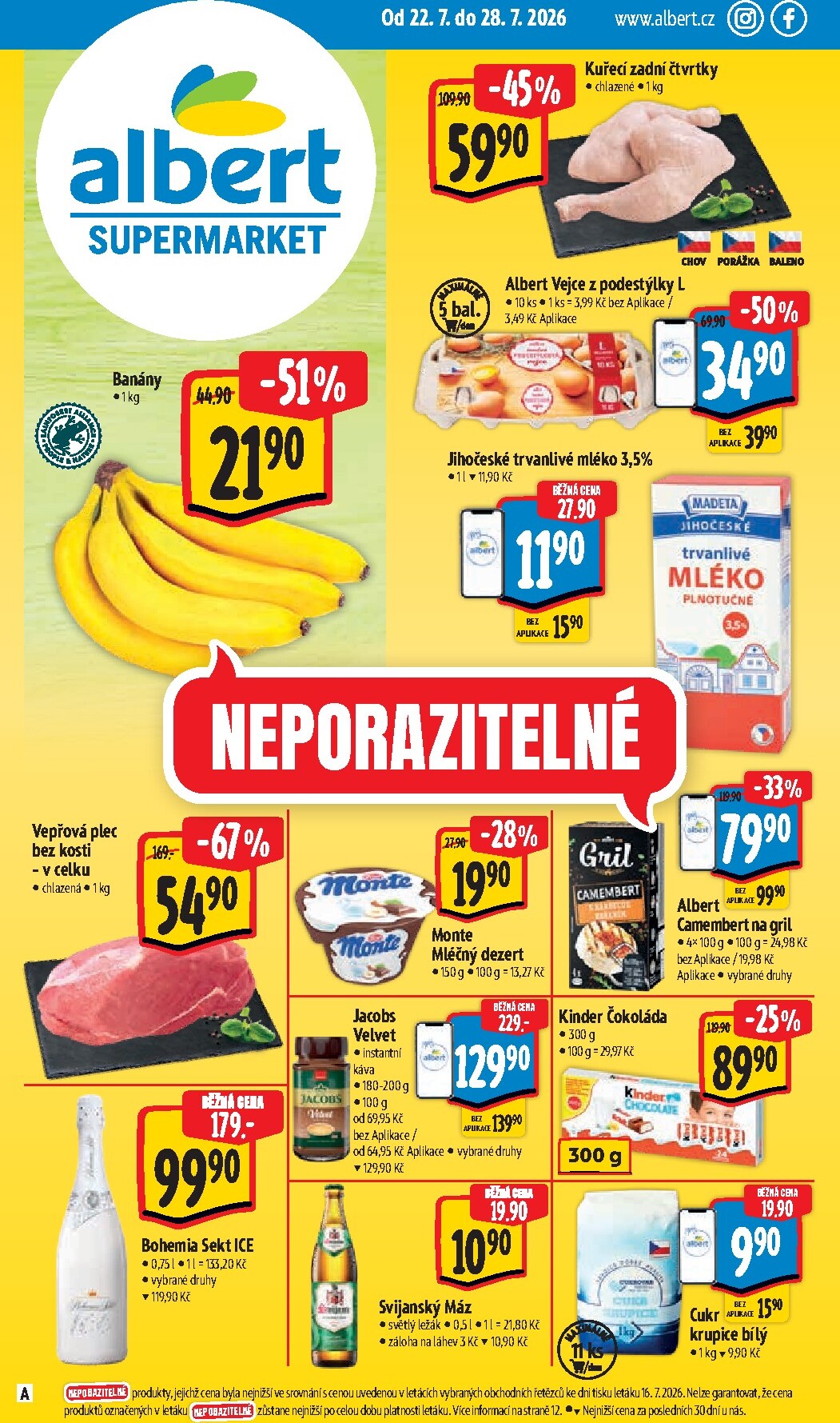 albert - Budoucí Albert Supermarket leták platný od středy 22.07.2026 do úterý 28.07.2026