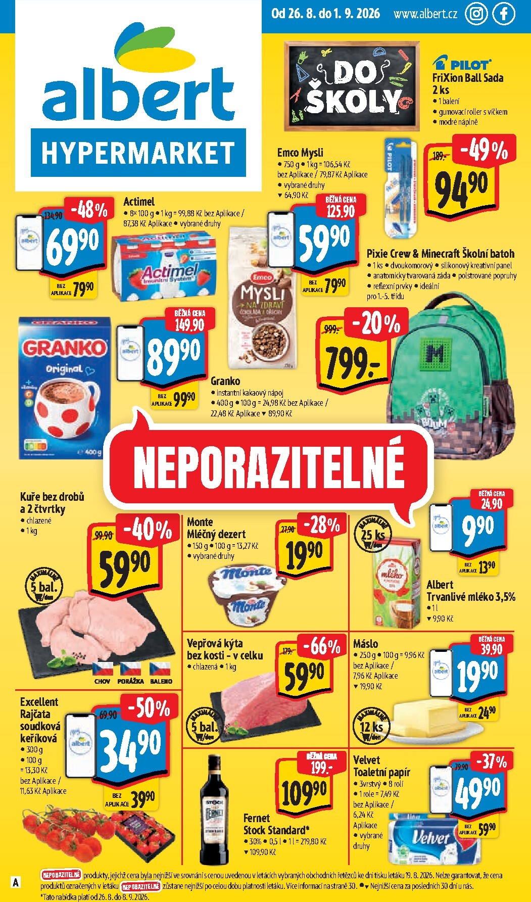 albert - Budoucí Albert Hypermarket leták platný od středy 26.08.2026 do úterý 01.09.2026