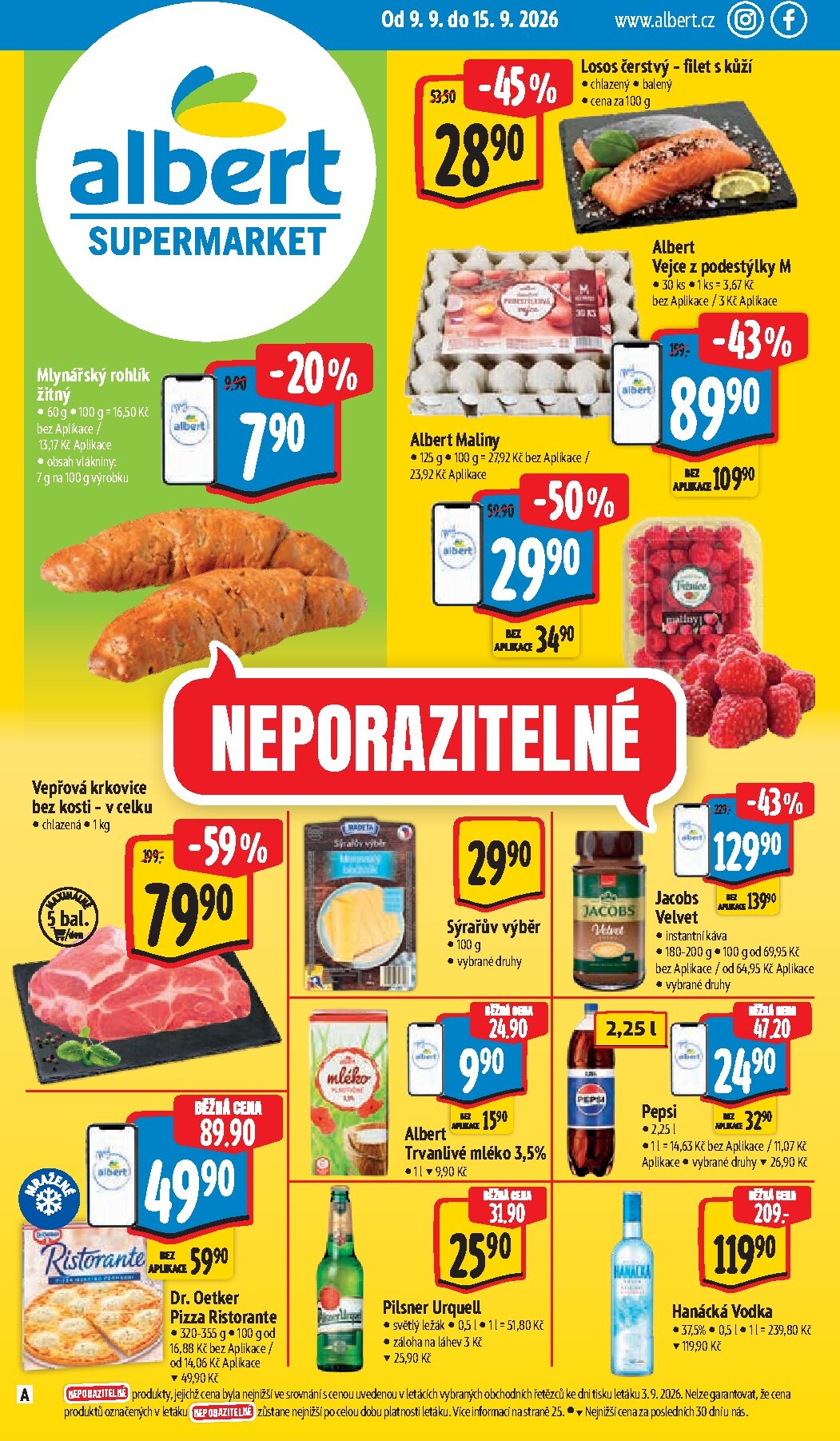 albert - Budoucí Albert Supermarket leták platný od středy 09.09.2026 do úterý 15.09.2026