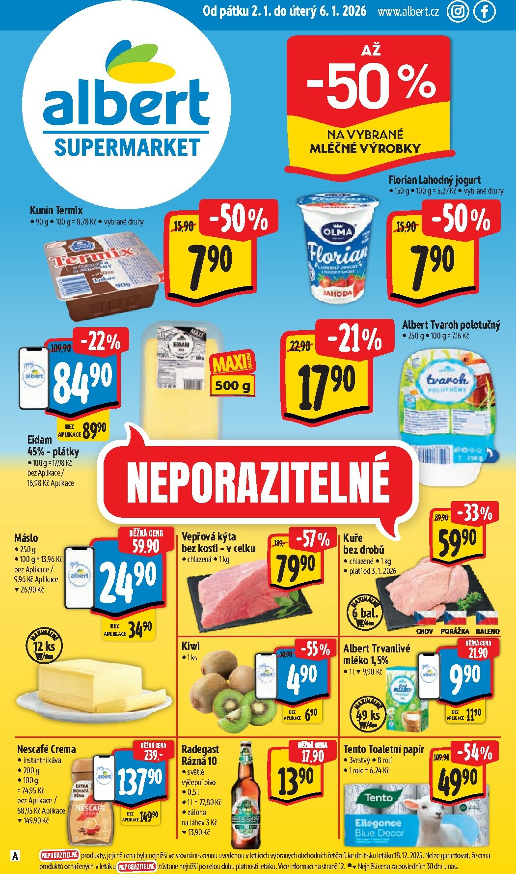 albert - Aktuální leták Albert Supermarket od 02.01. do 06.01.