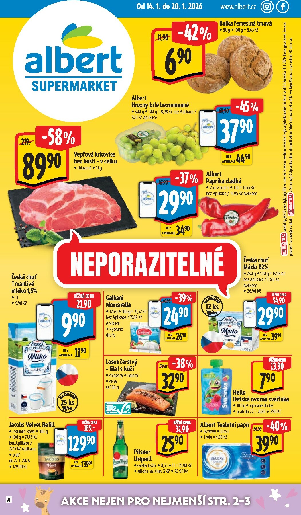 albert - Aktuální leták Albert Supermarket od 14.01. do 20.01.