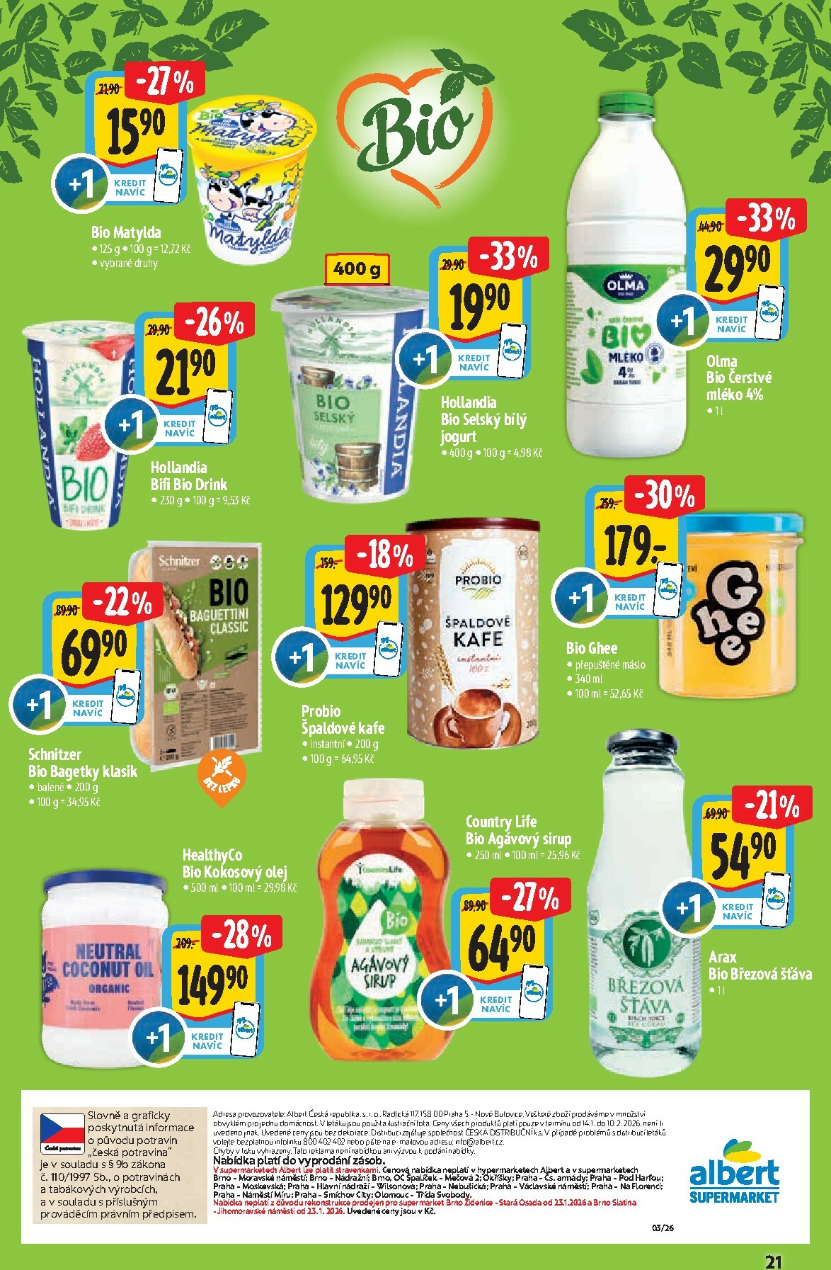 albert - Aktuální leták Albert Supermarket - Bio od 14.01. do 10.02. - page: 21