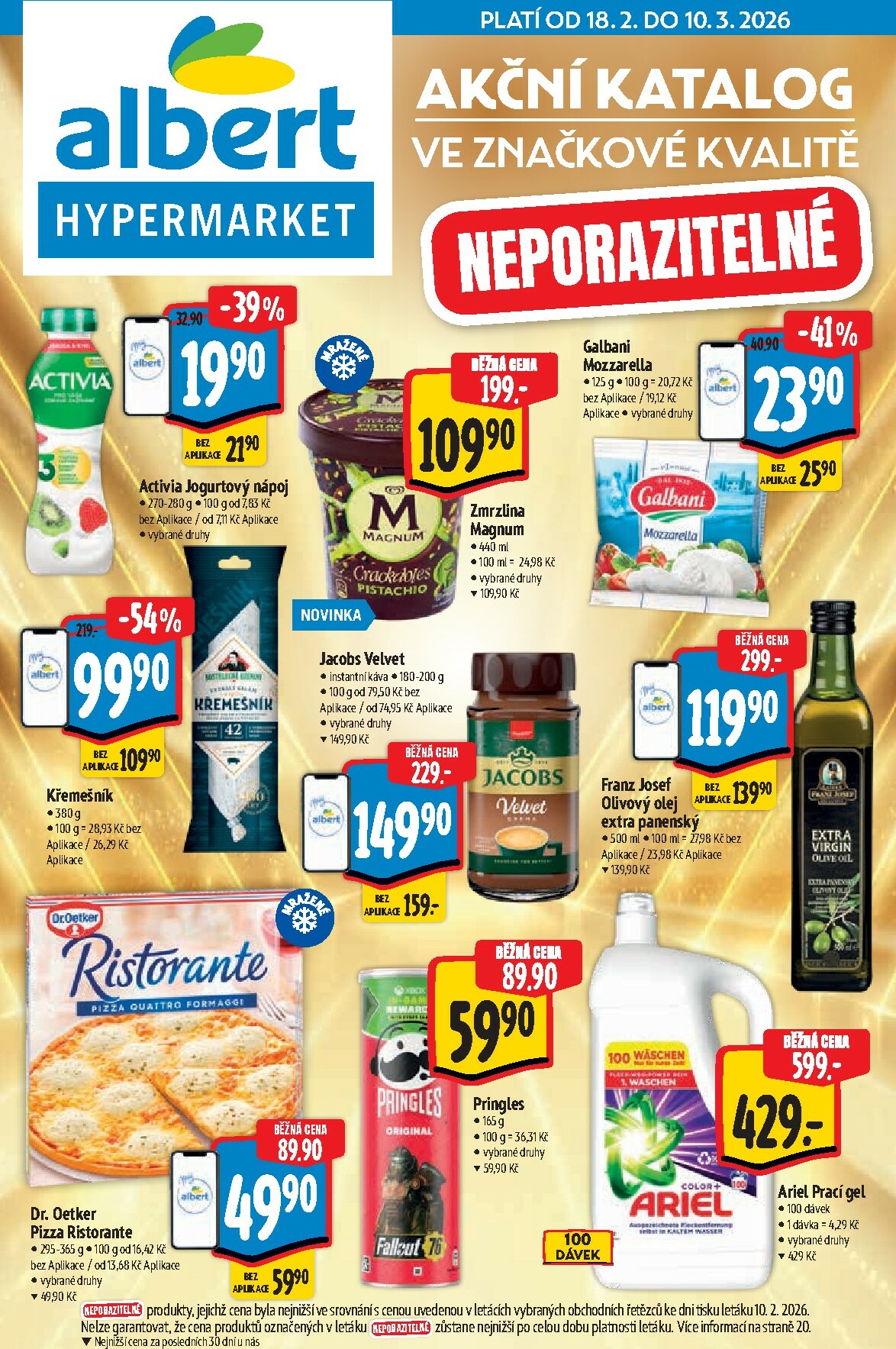 albert - Albert Hypermarket - Akční katalog leták platný od středy 18.02.2026 do úterý 10.03.2026