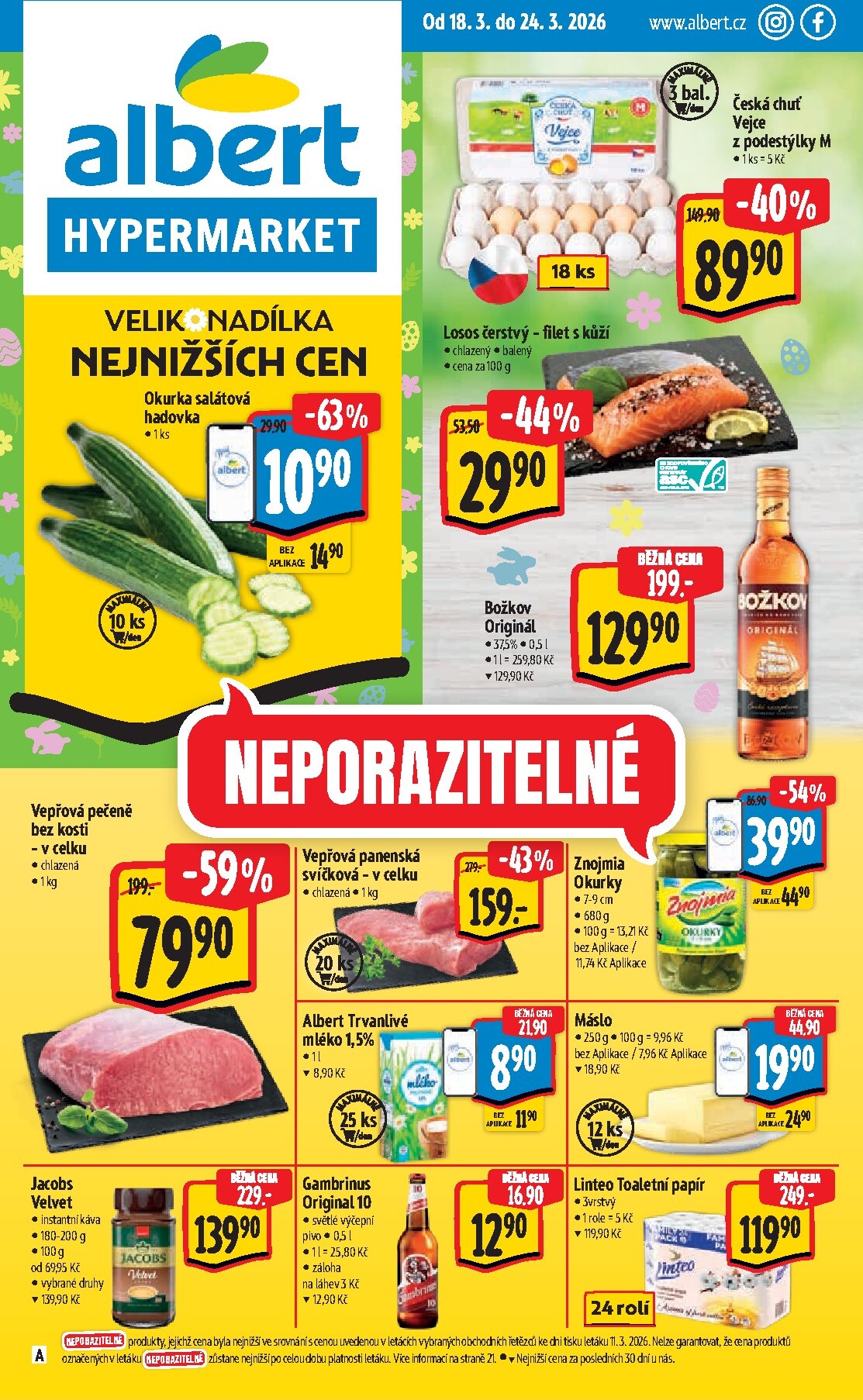 albert - Albert Hypermarket leták platný od středy 18.03.2026 do úterý 24.03.2026
