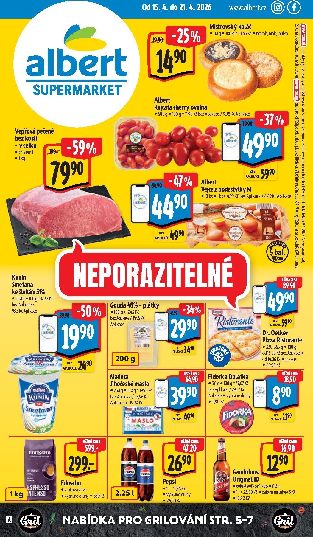 albert - Budoucí Albert Supermarket leták platný od středy 15.04.2026 do úterý 21.04.2026