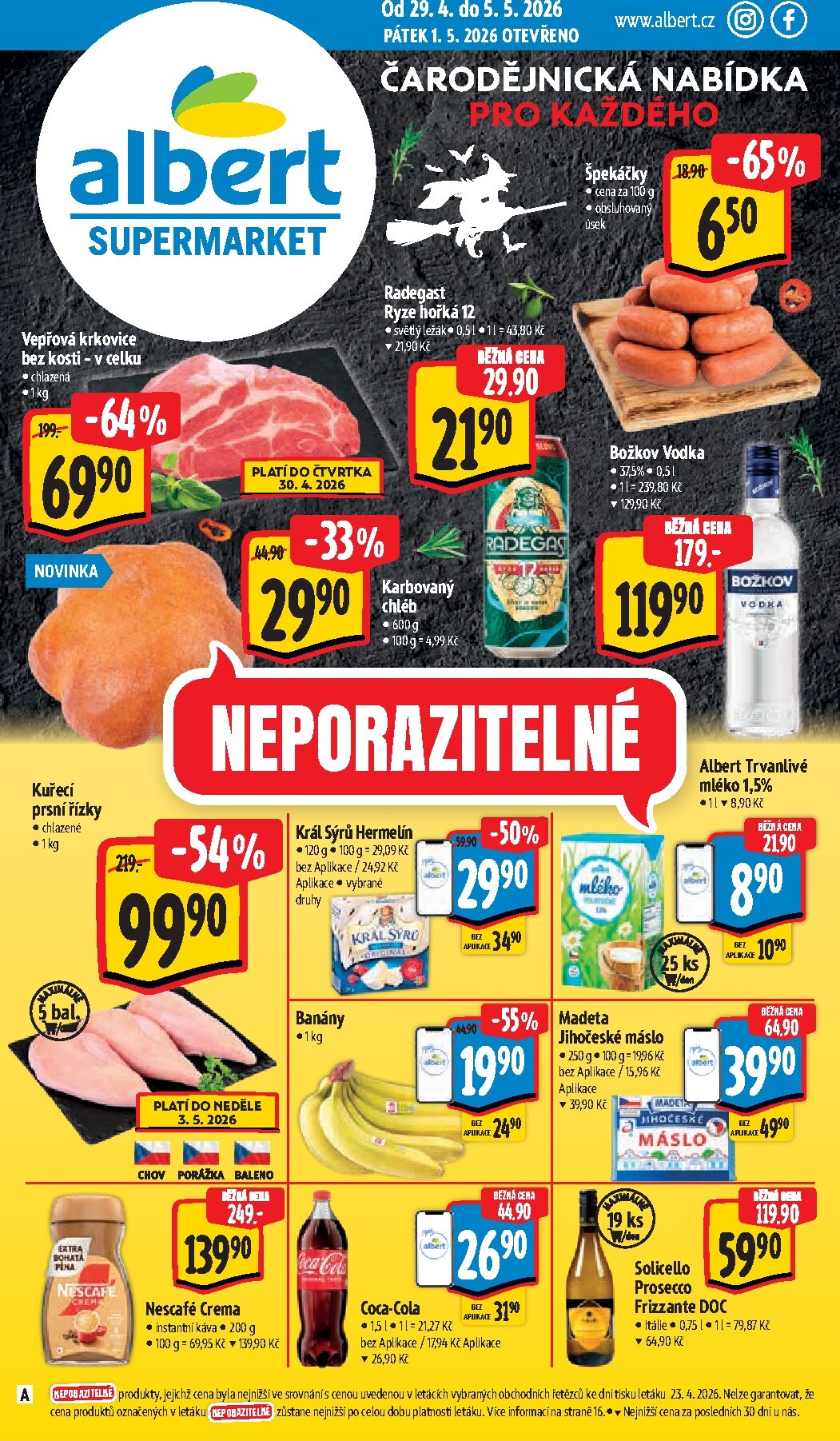 albert - Budoucí Albert Supermarket leták platný od středy 29.04.2026 do úterý 05.05.2026