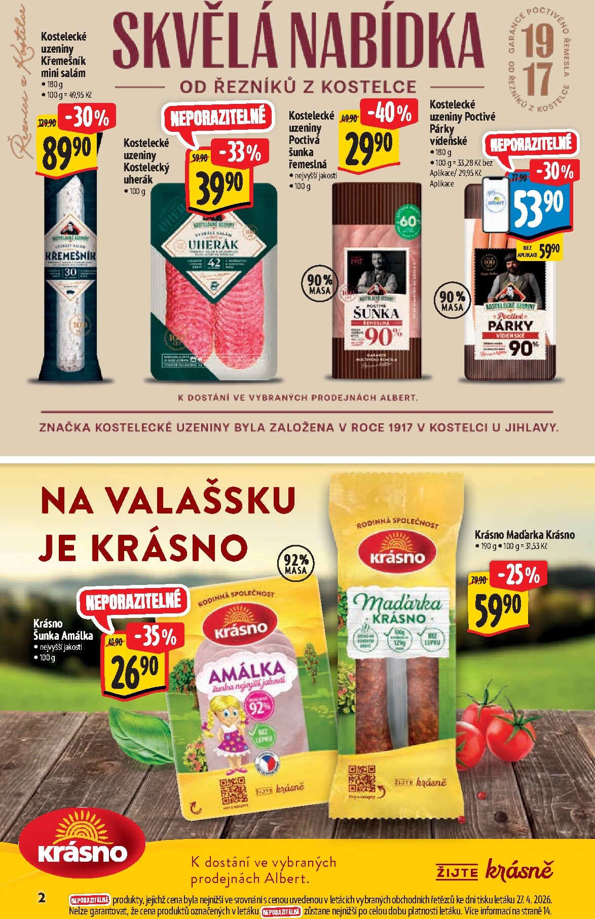 albert - Budoucí Albert Supermarket - Akční katalog leták platný od středy 06.05.2026 do úterý 19.05.2026 - page: 2