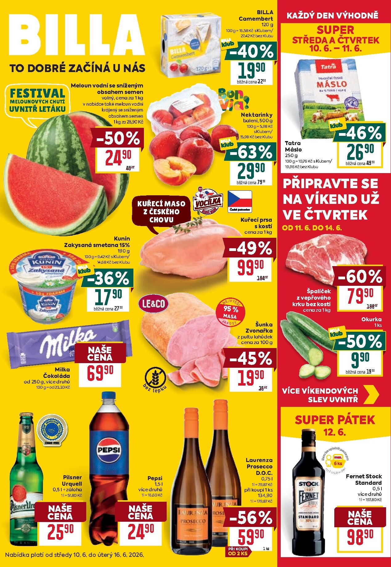 billa - Budoucí Billa leták platný od středy 10.06.2026 do úterý 16.06.2026