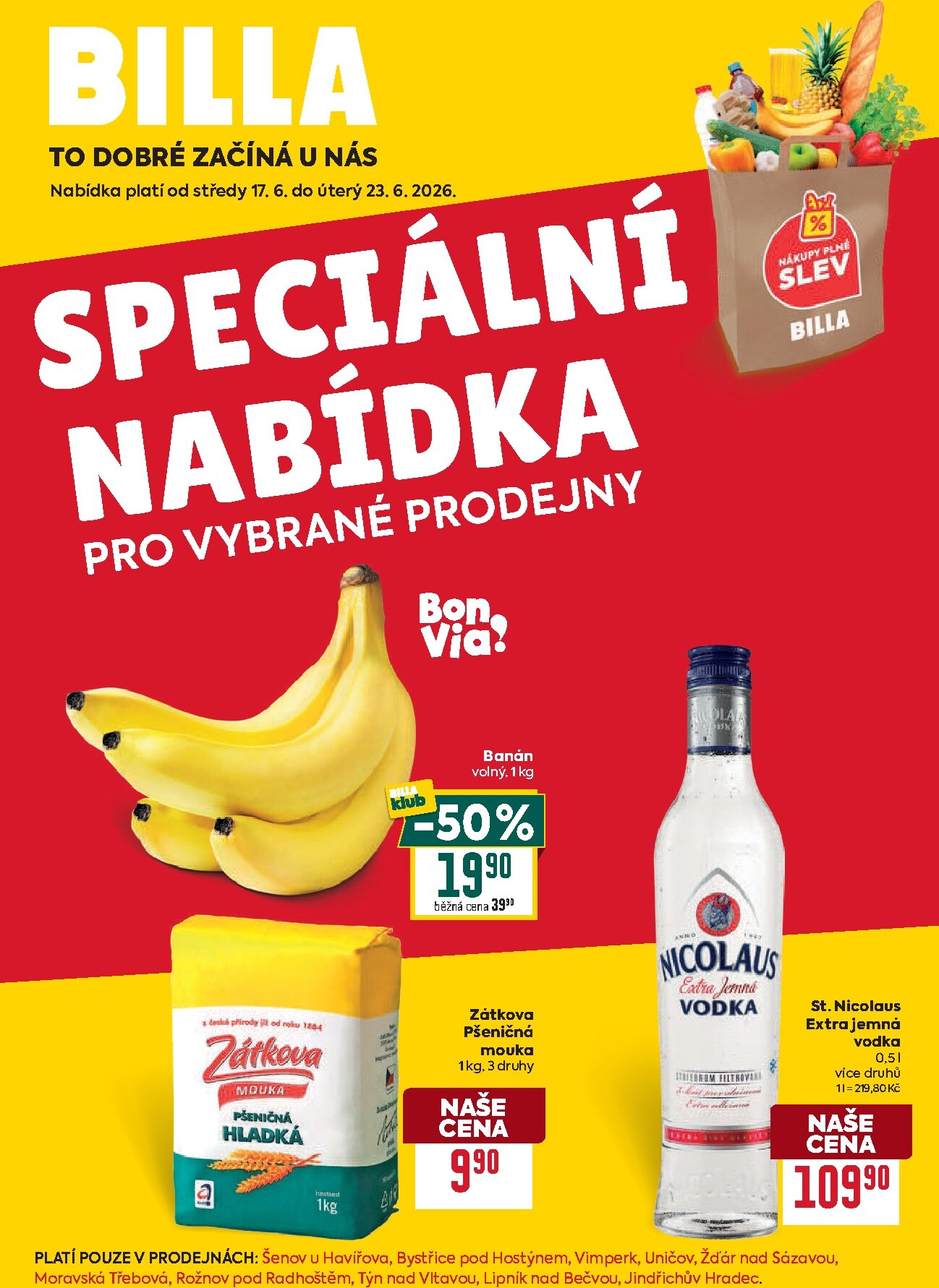 billa - Aktuální Billa - Speciální nabídka: vybrané prodejny leták platný od středy 17.06.2026 do úterý 23.06.2026