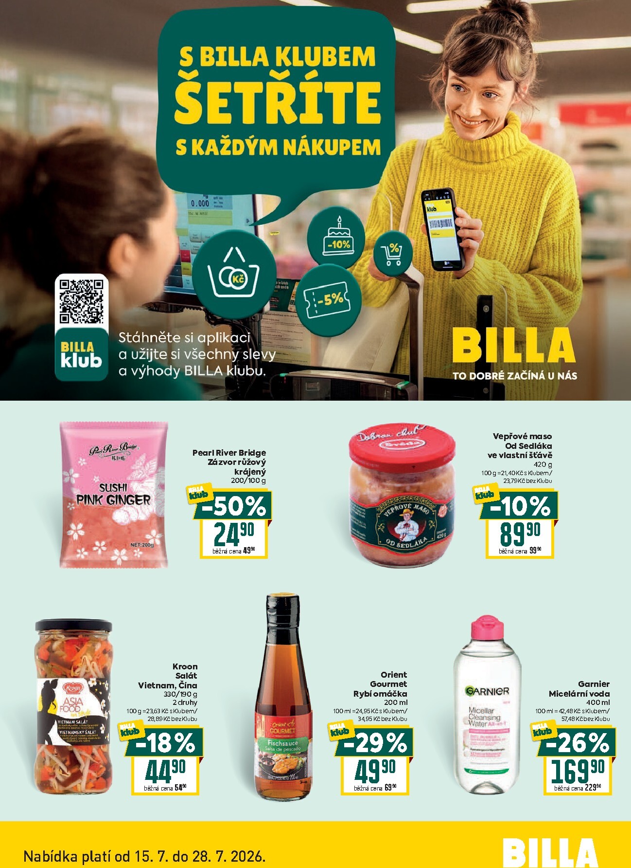 billa - Aktuální Billa - Klub leták platný od středy 15.07.2026 do úterý 28.07.2026 - page: 2