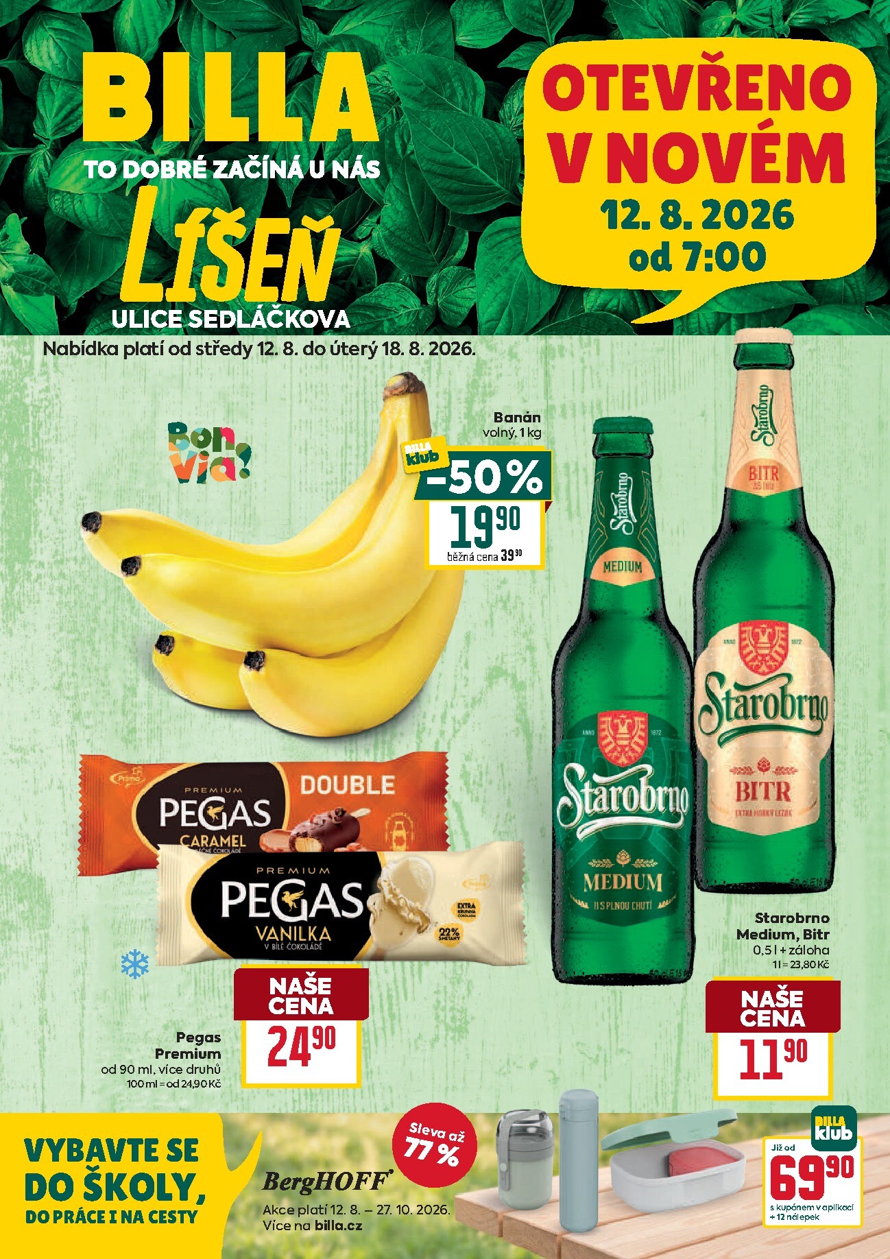 billa - Budoucí Billa - Brno Líšeň leták platný od středy 12.08.2026 do úterý 18.08.2026