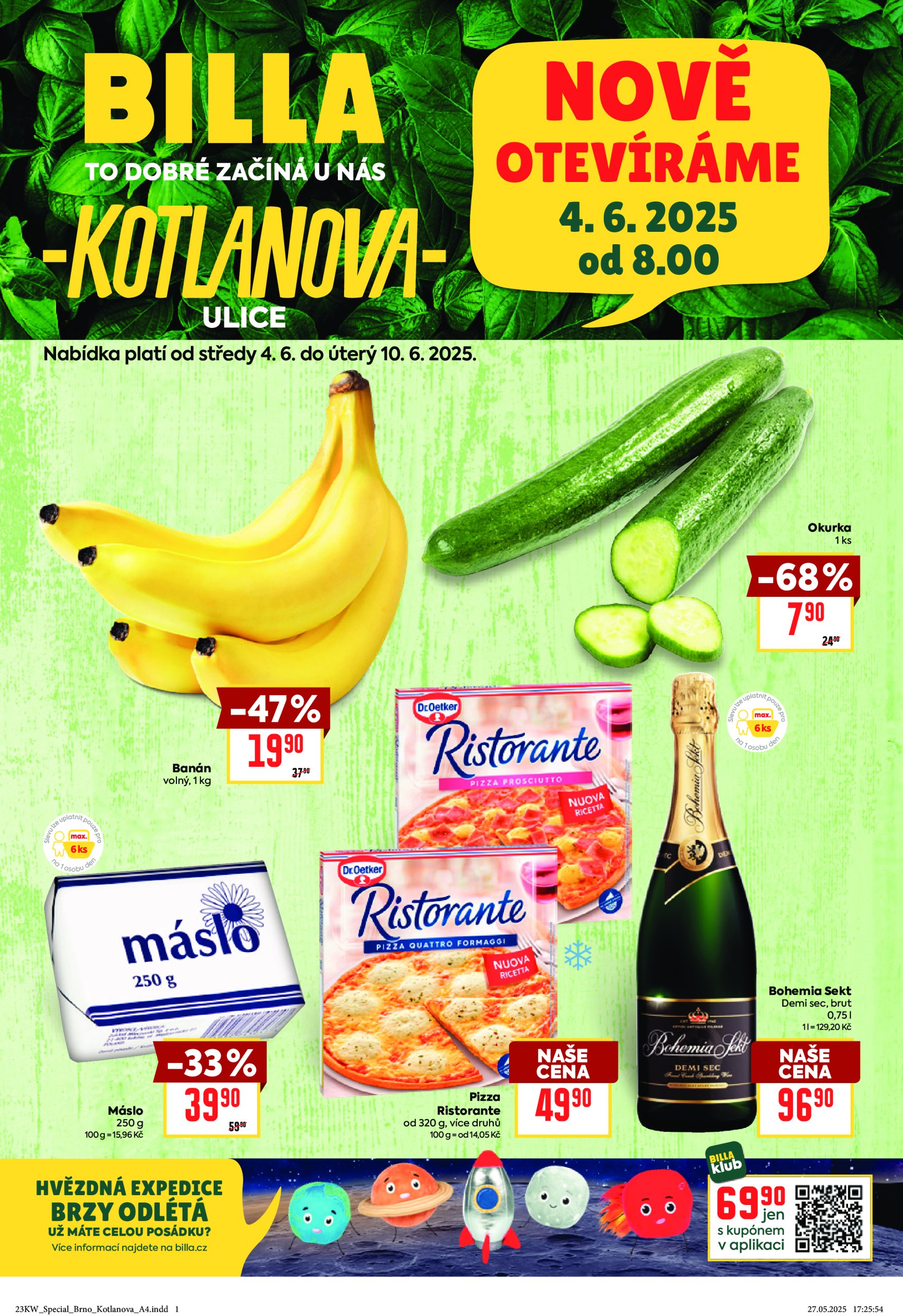 billa - Leták Billa - Brno, Kotlanova od 04.06. do 10.06.