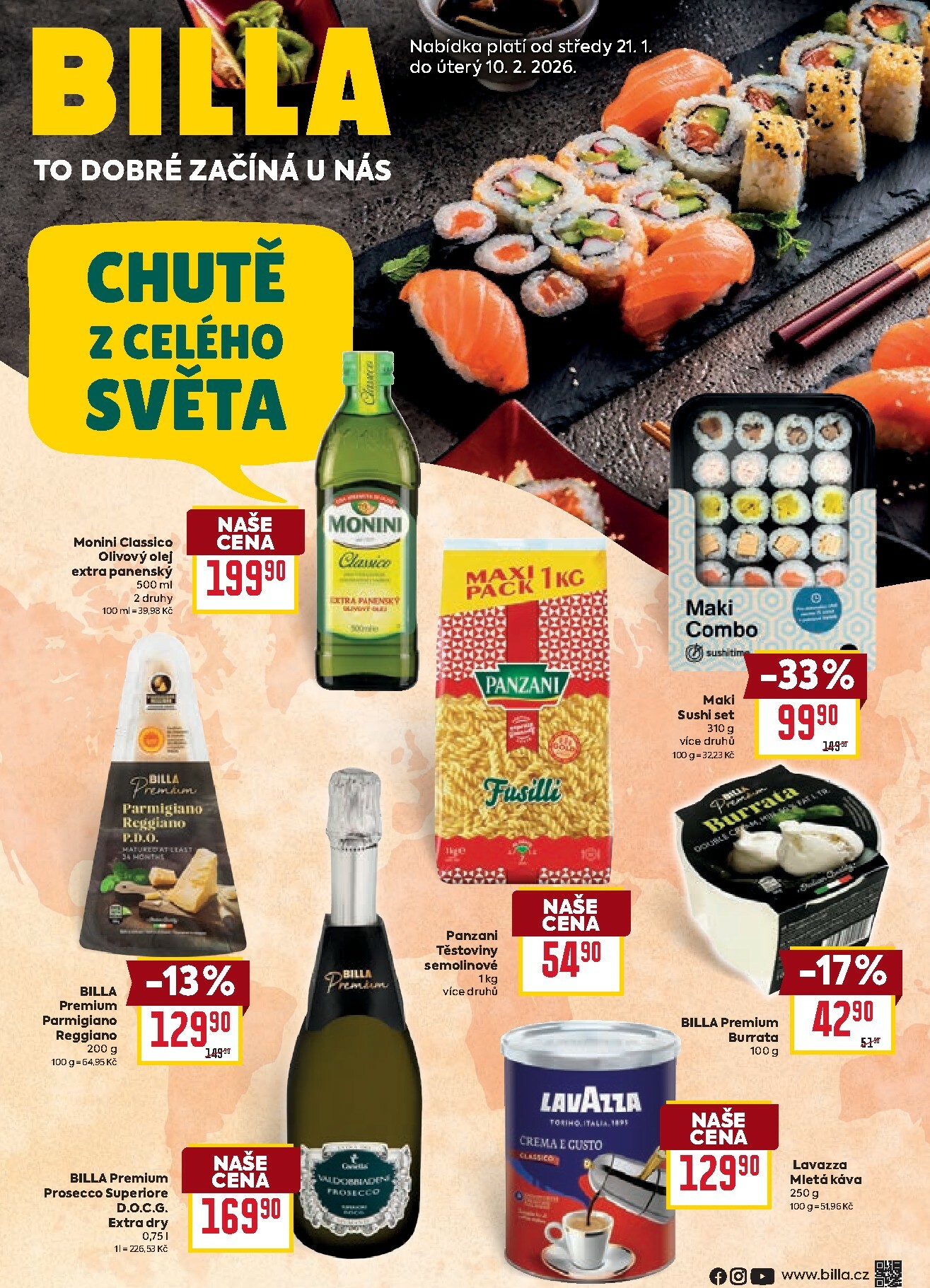 billa - Aktuální leták Billa - Katalog: Chutě světa od 21.01. do 10.02.