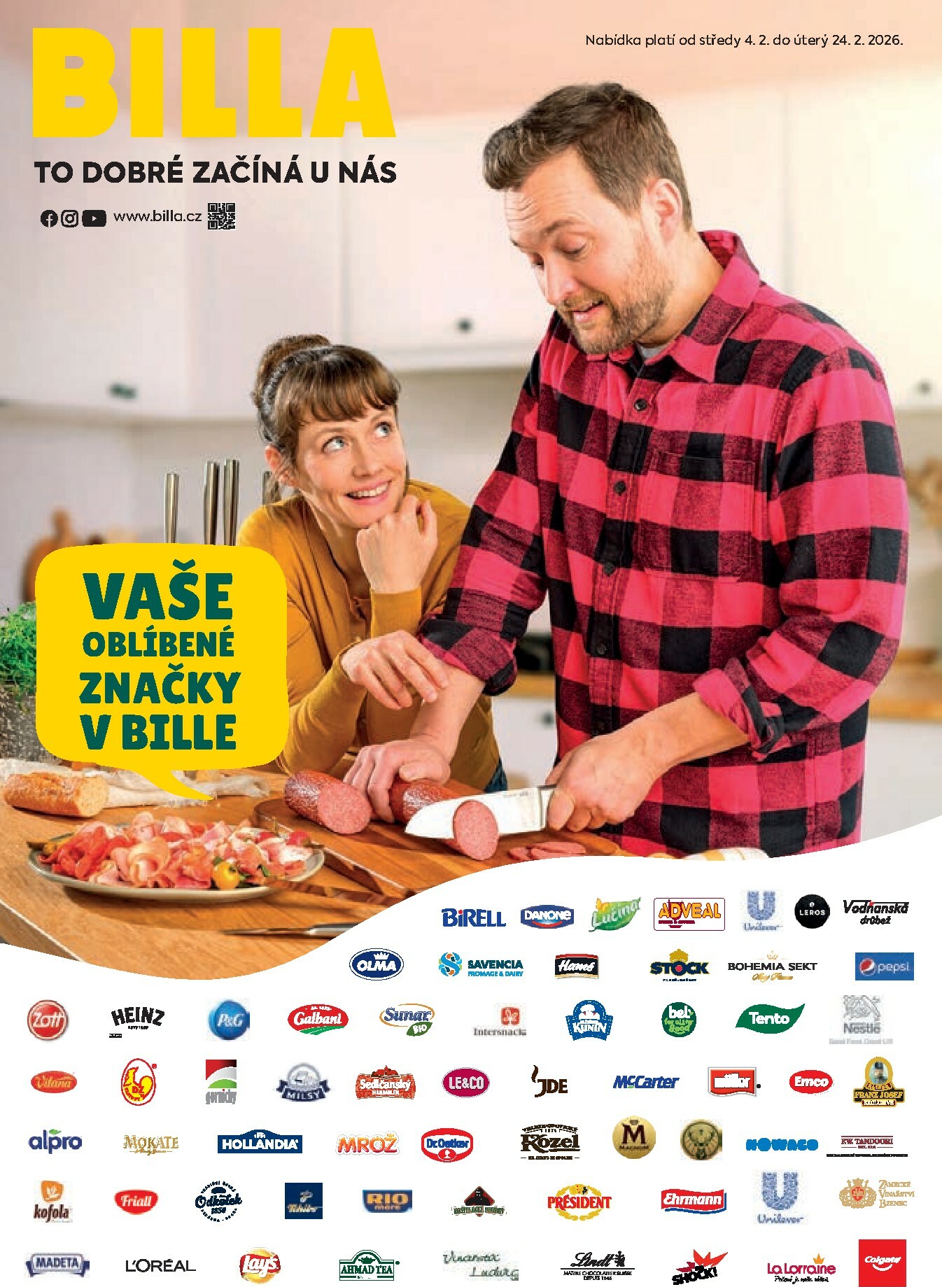 billa - Billa - Vaše oblíbené značky leták platný od středy 04.02.2026 do úterý 24.02.2026 - page: 1
