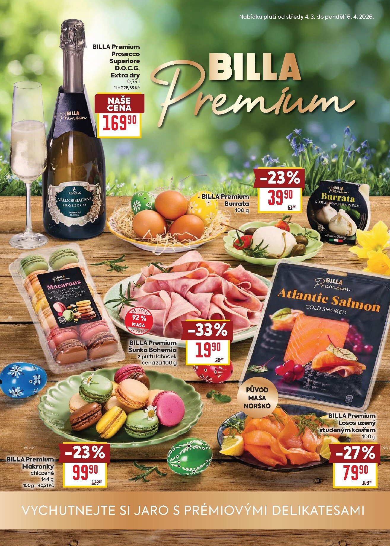 billa - Billa - Prémiové delikatesy leták platný od středy 04.03.2026 do pondělí 06.04.2026