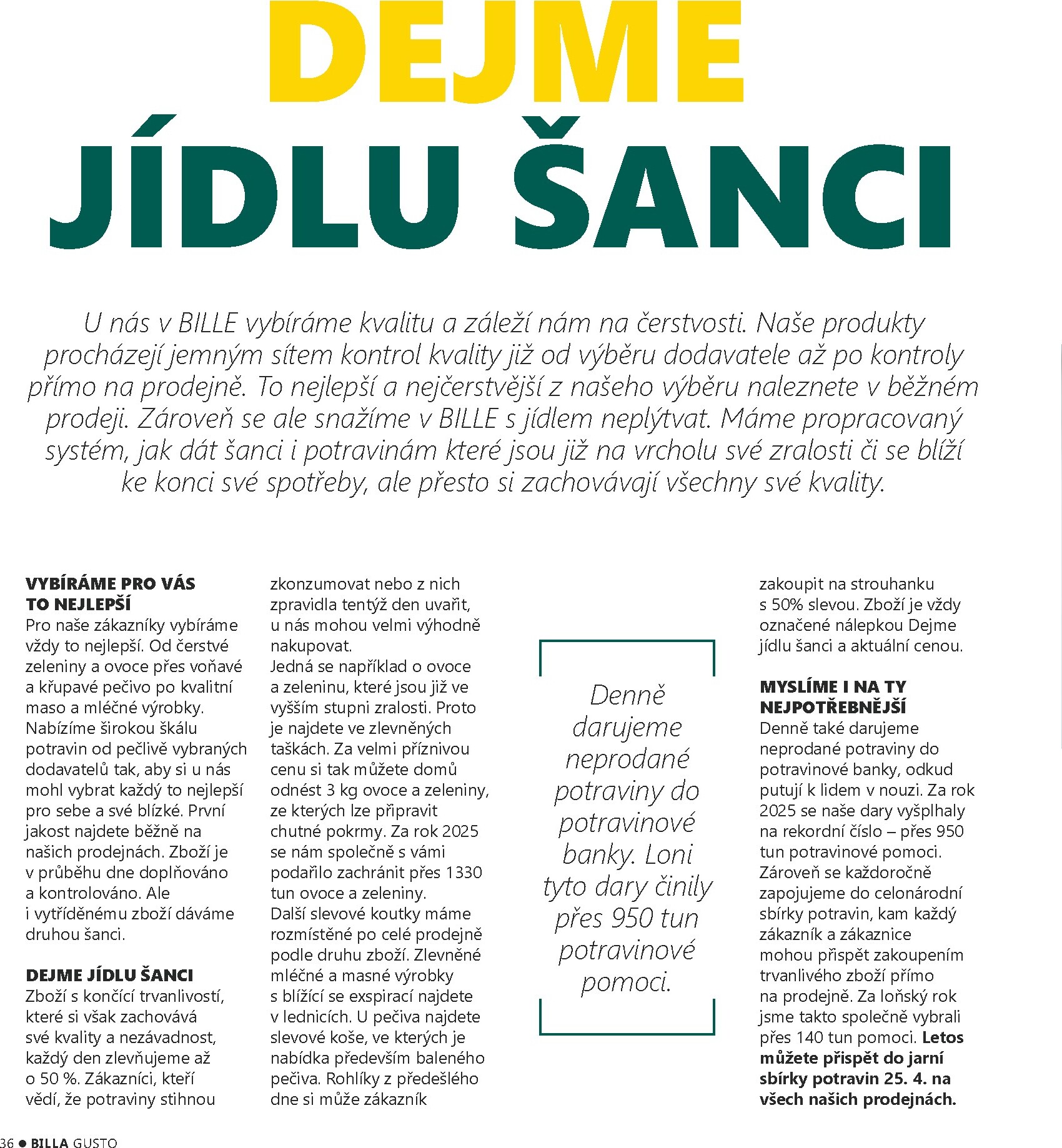 billa - Billa - Gusto magazín leták platný od úterý 10.03.2026 do neděle 31.05.2026 - page: 36