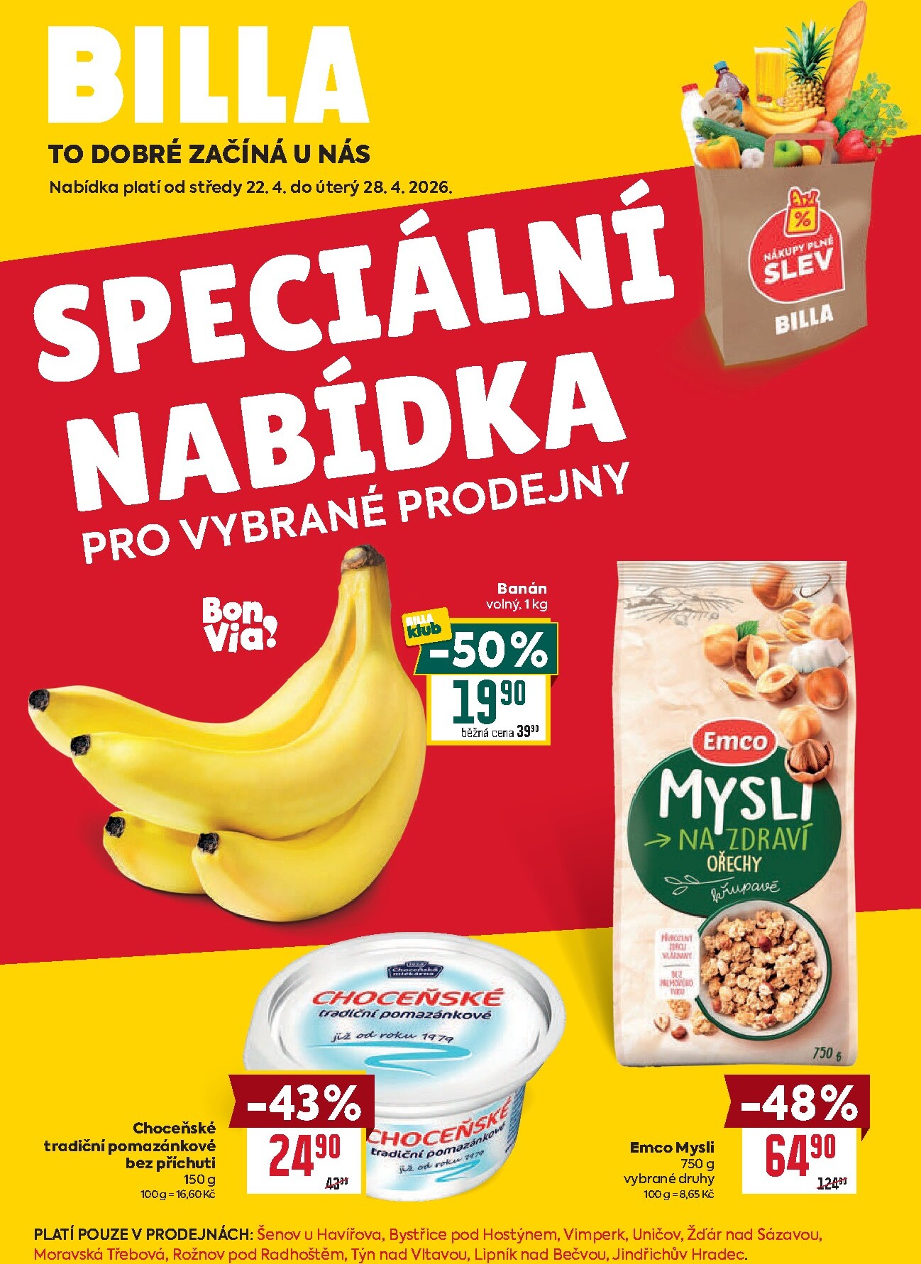 billa - Budoucí Billa - Speciální nabídka: vybrané prodejny leták platný od středy 22.04.2026 do úterý 28.04.2026