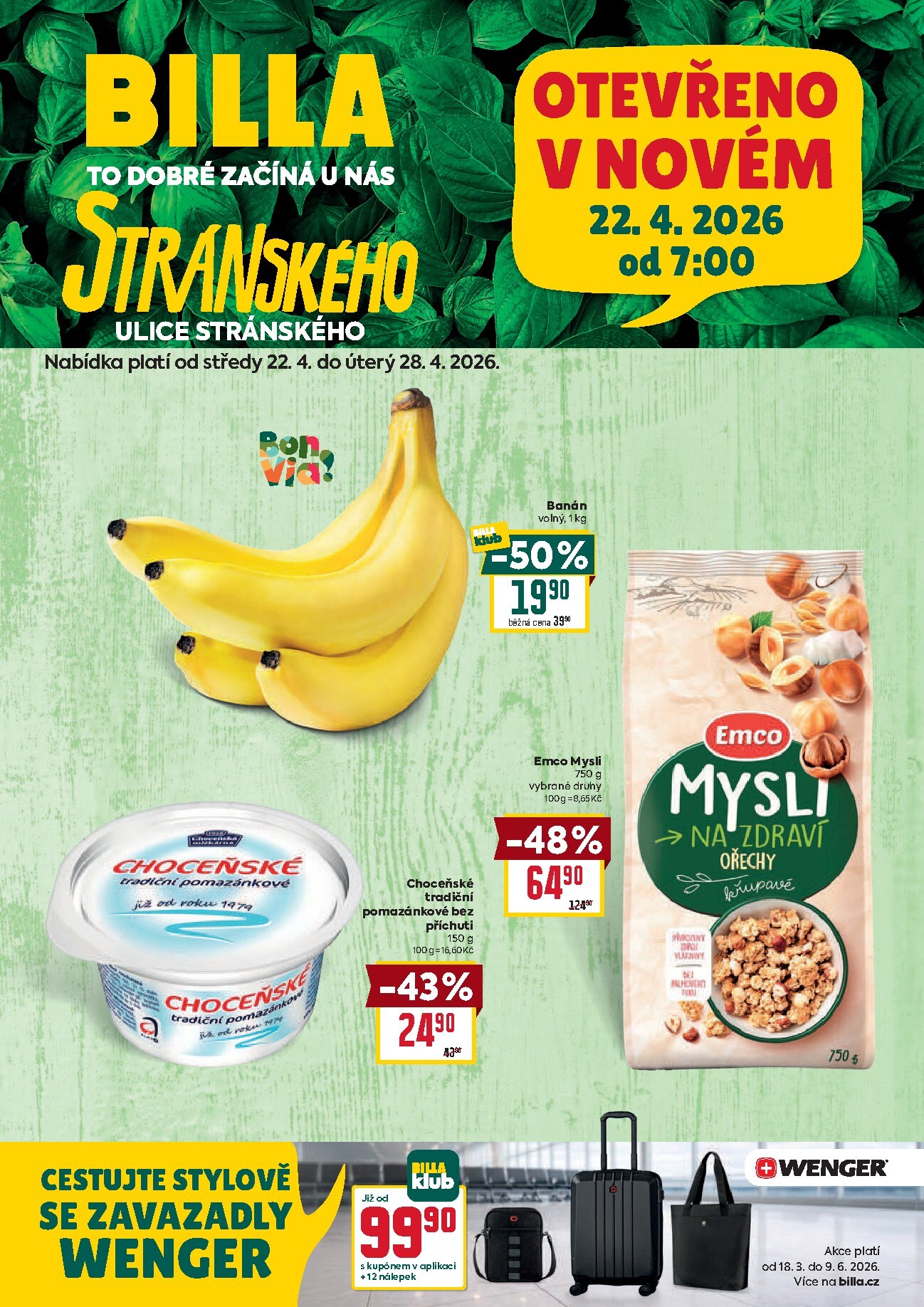 billa - Budoucí Billa - Stránského, Brno leták platný od středy 22.04.2026 do úterý 28.04.2026