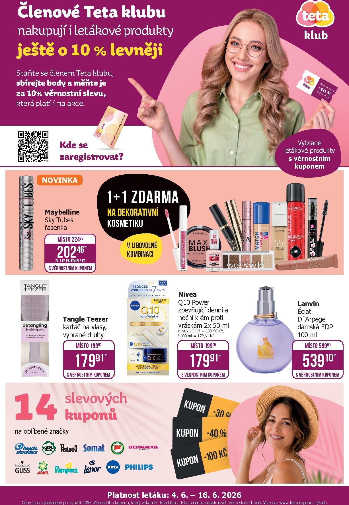 teta-drogerie - Budoucí Teta drogerie - Klubová akce leták platný od čtvrtka 04.06.2026 do úterý 16.06.2026
