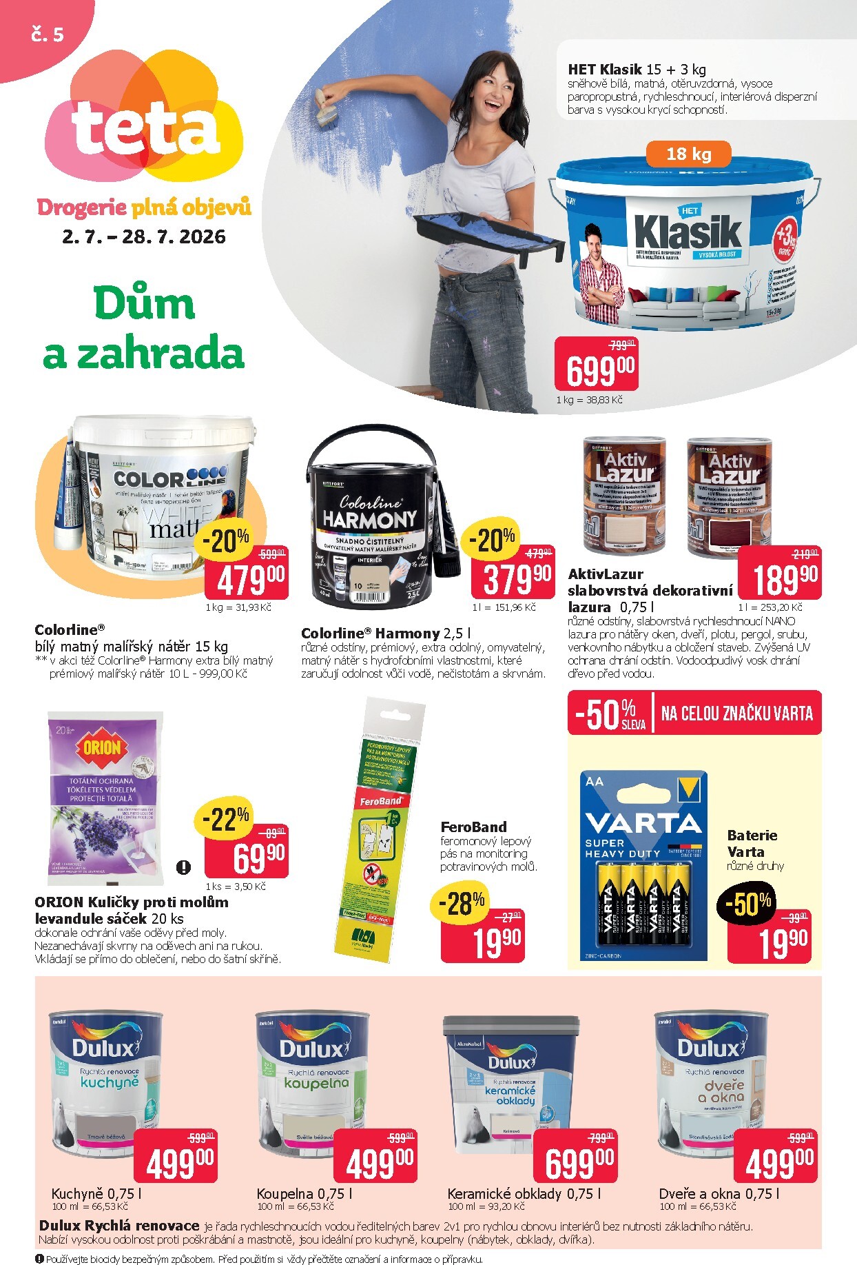 teta-drogerie - Budoucí Teta drogerie - Dům a zahrada leták platný od čtvrtka 02.07.2026 do úterý 28.07.2026