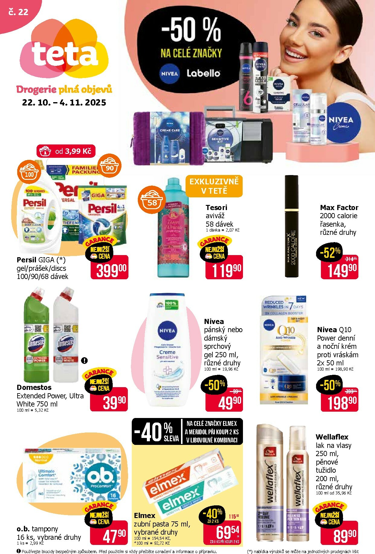 teta-drogerie - Aktuální leták Teta drogerie od 22.10. do 04.11.