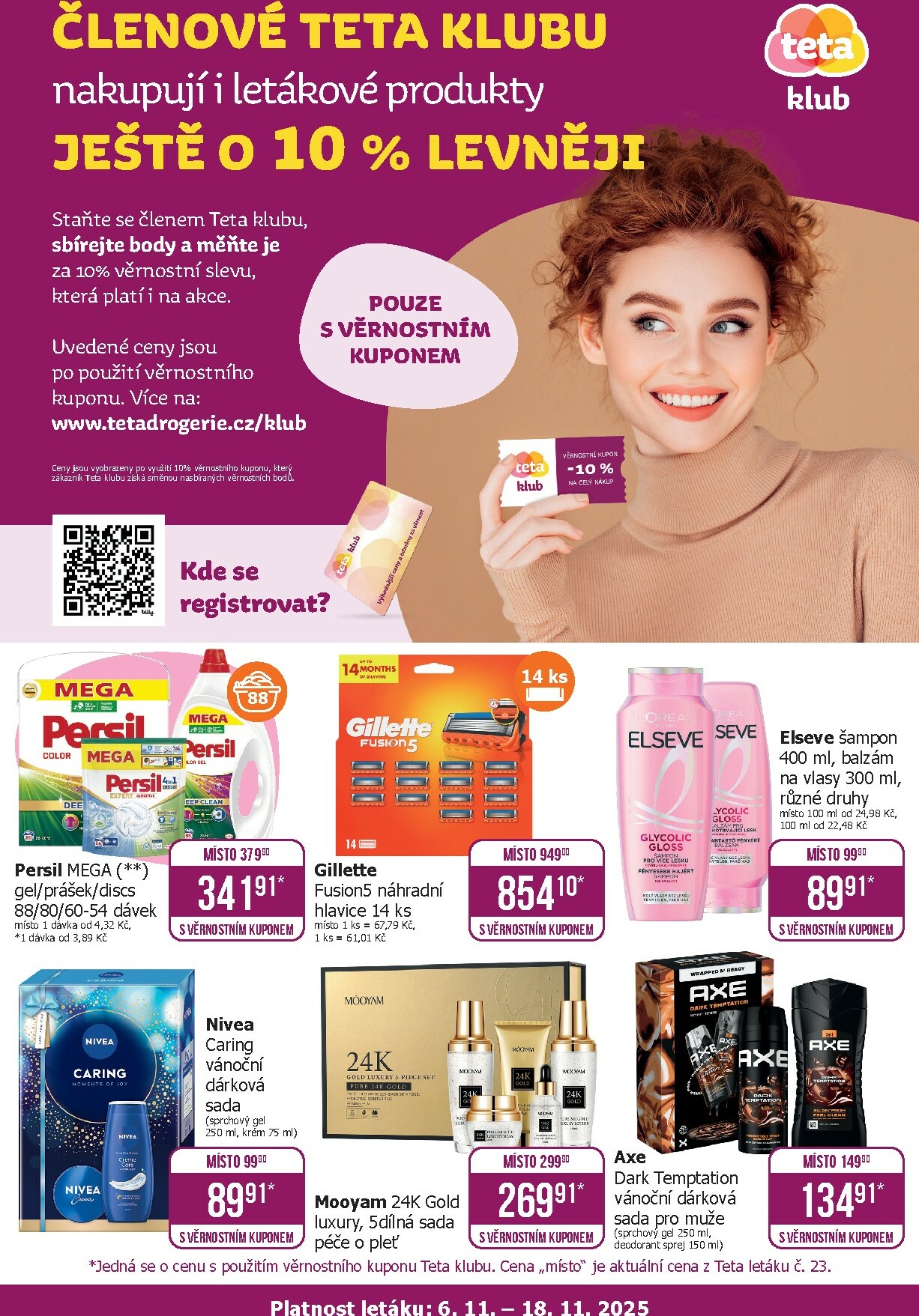 teta-drogerie - Aktuální leták Teta drogerie - Klub od 06.11. do 18.11.