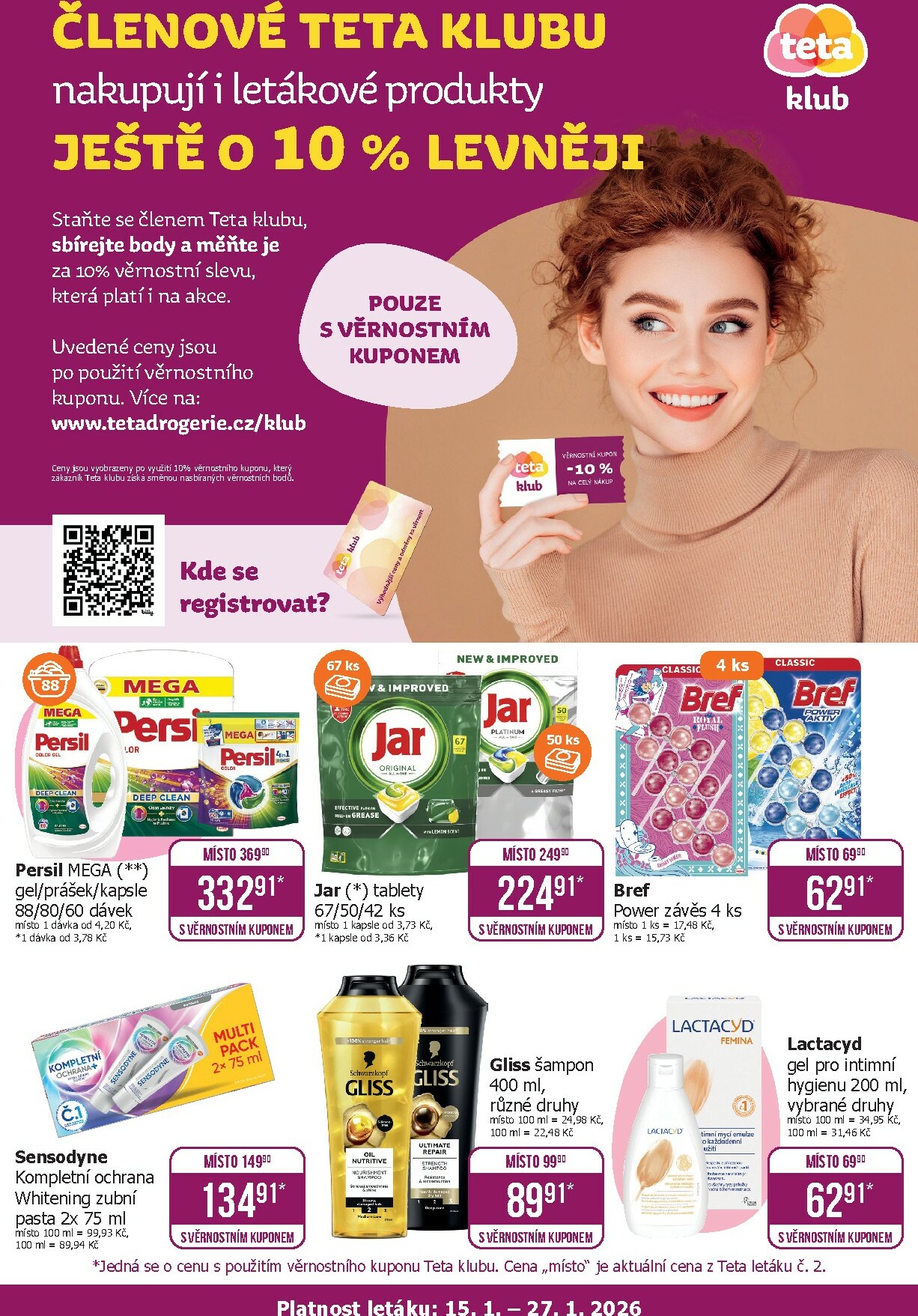 teta-drogerie - Aktuální leták Teta drogerie - Klub od 15.01. do 27.01.