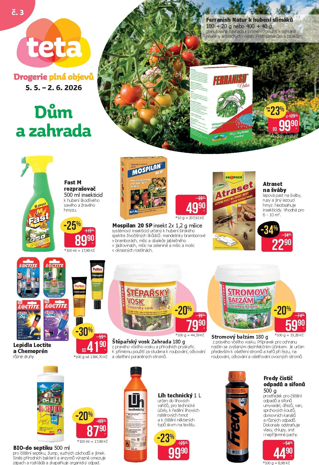 teta-drogerie - Aktuální Teta drogerie - Dům a zahrada leták platný od úterý 05.05.2026 do úterý 02.06.2026