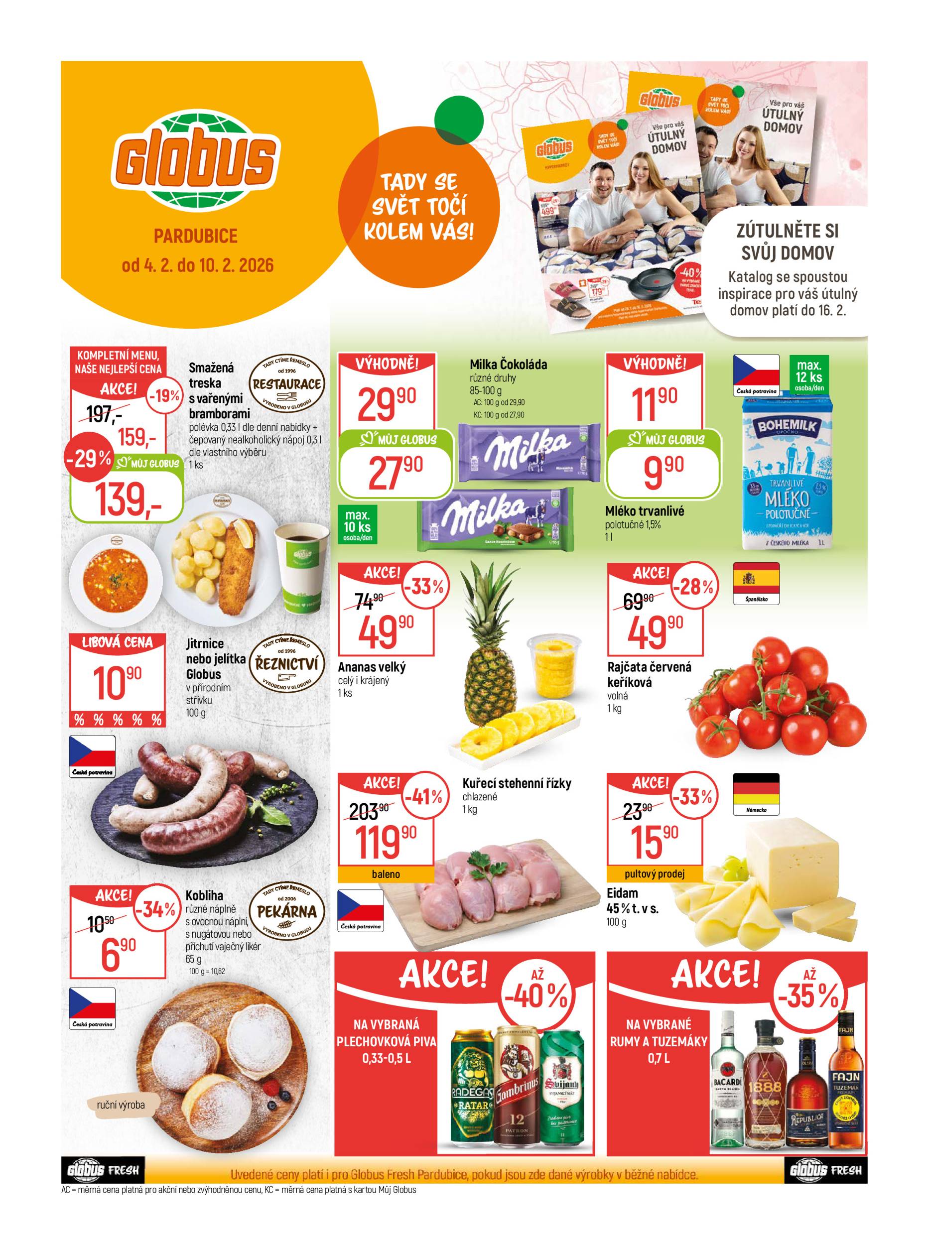 globus - Globus - Pardubice leták platný od středy 04.02.2026 do úterý 10.02.2026