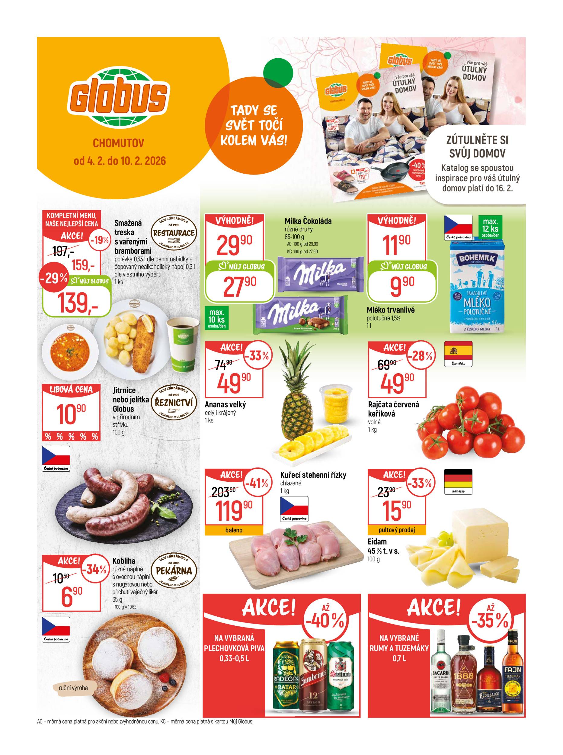 globus - Globus - Chomutov leták platný od středy 04.02.2026 do úterý 10.02.2026