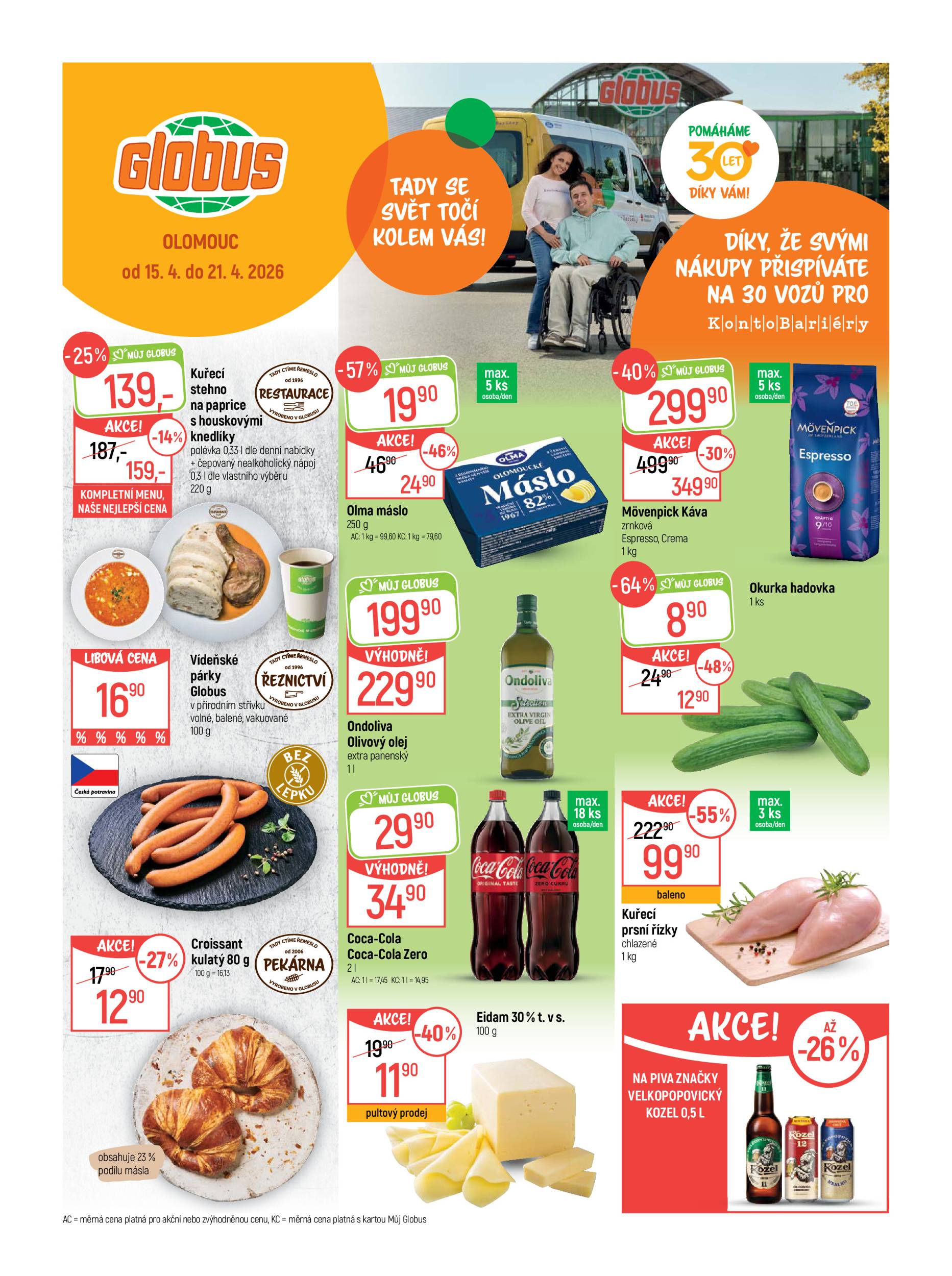 globus - Globus - Olomouc leták na příští týden od středy 15.04.2026 do úterý 21.04.2026
