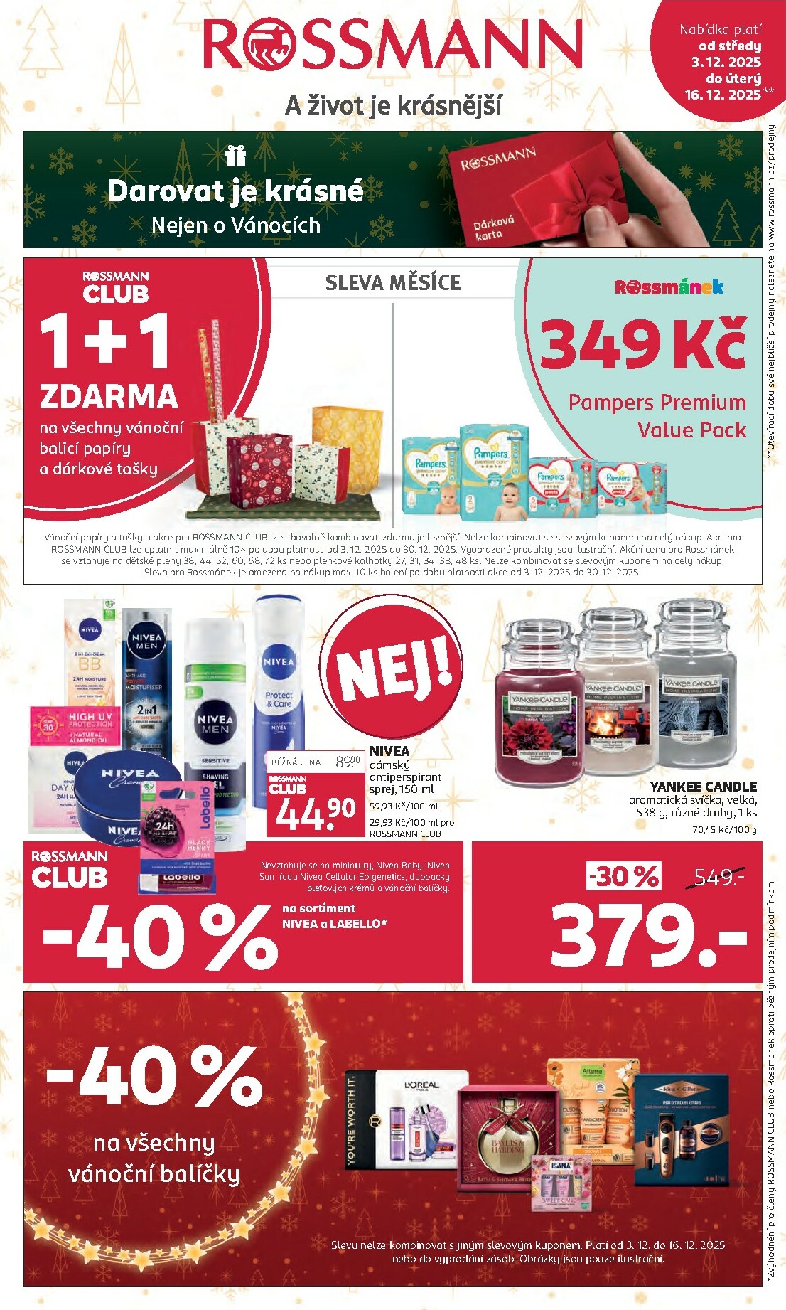 rossmann - Aktuální leták ROSSMANN od 03.12. do 16.12.
