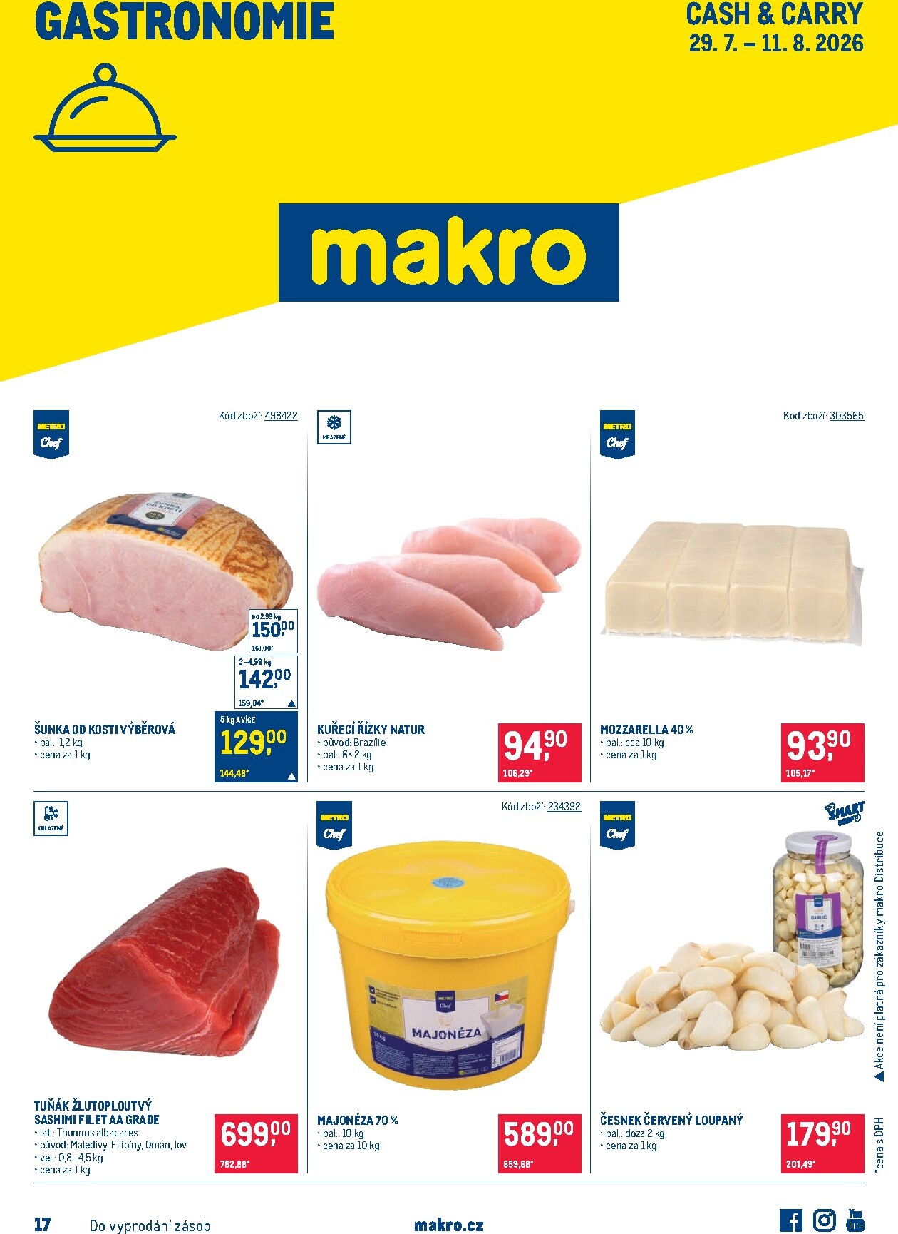 makro - Aktuální Makro - Gastronomie leták platný od středy 29.07.2026 do úterý 11.08.2026