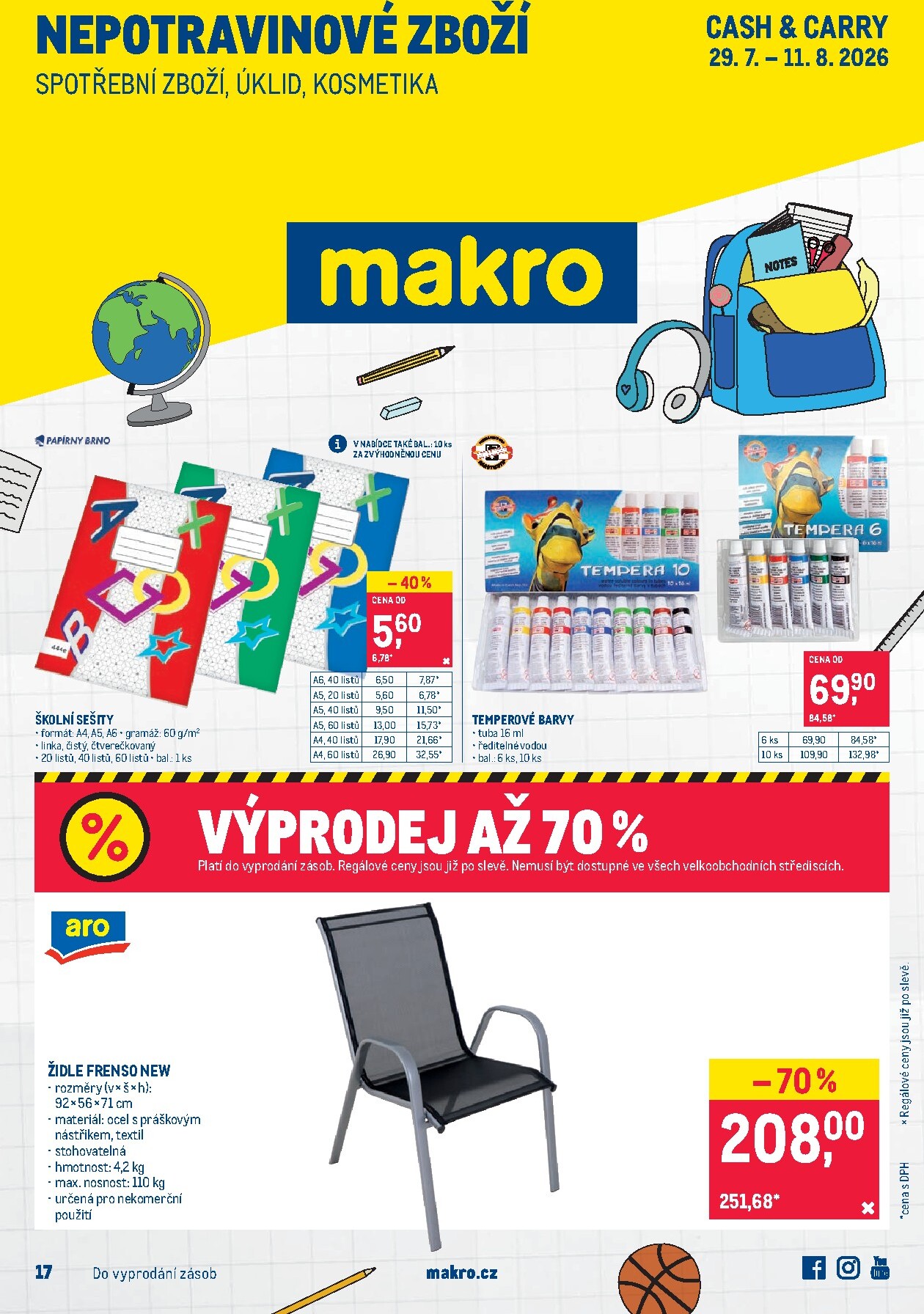 makro - Aktuální Makro - Nepotravinové zboží Cash & Carry leták platný od středy 29.07.2026 do úterý 11.08.2026