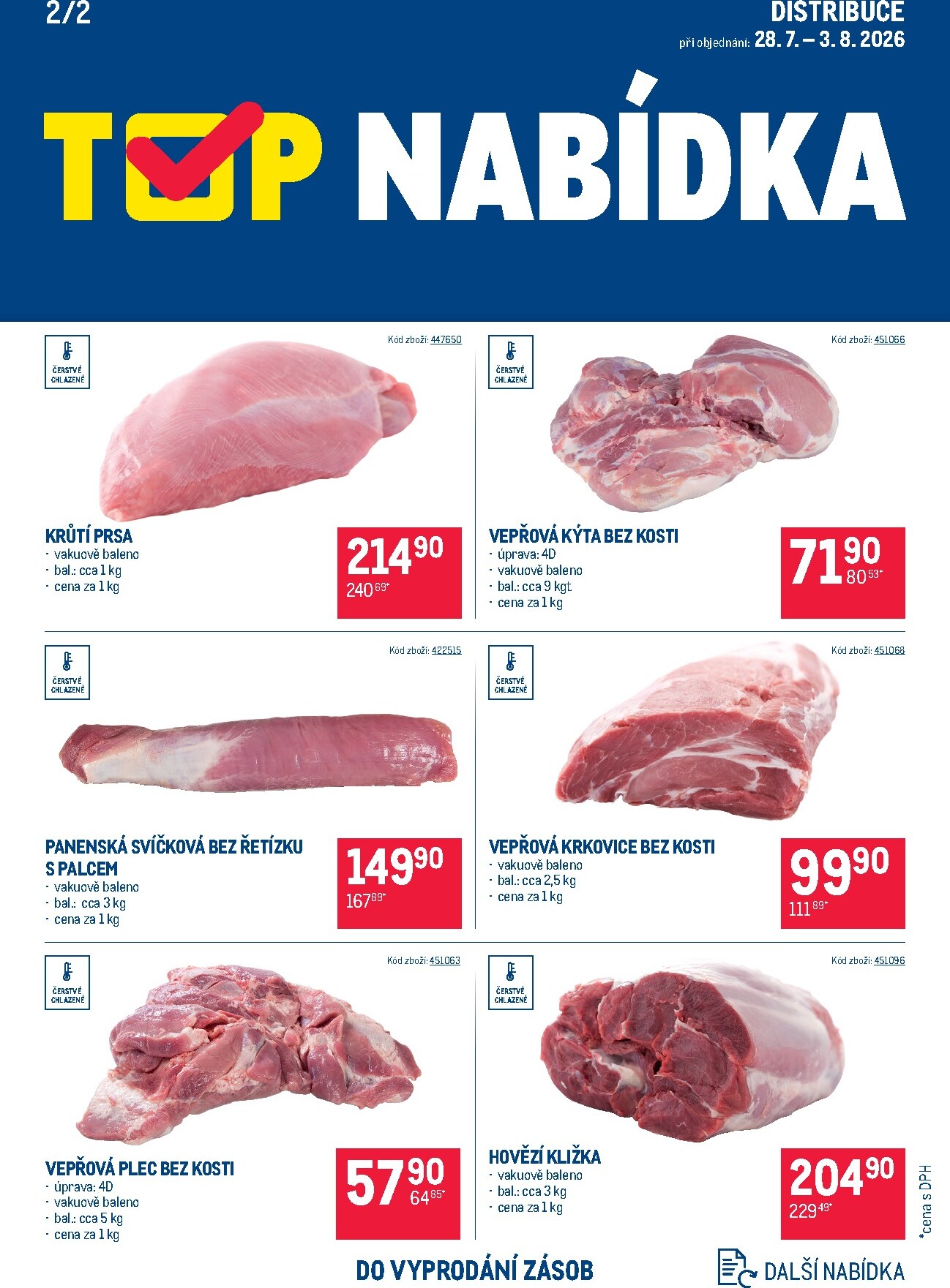 makro - Aktuální Makro - TOP maso - Distribuce leták platný od úterý 28.07.2026 do pondělí 03.08.2026 - page: 2