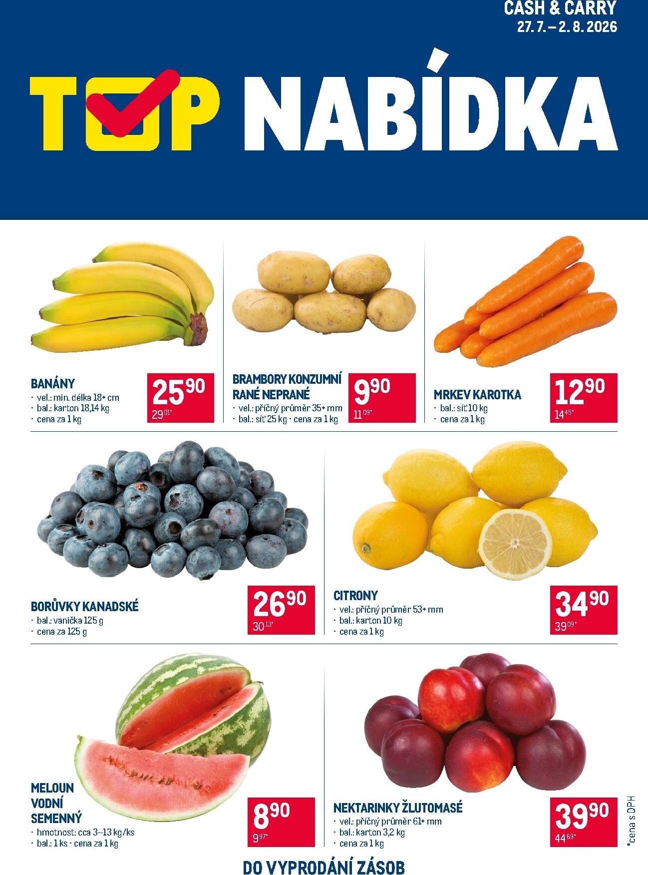 makro - Aktuální Makro - TOP ovoce a zelenina leták platný od pondělí 27.07.2026 do neděle 02.08.2026