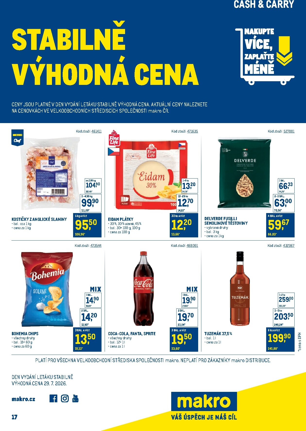 makro - Aktuální Makro - Stabilně výhodná cena Cash & Carry leták platný od pondělí 18.05.2026 do čtvrtka 31.12.2026