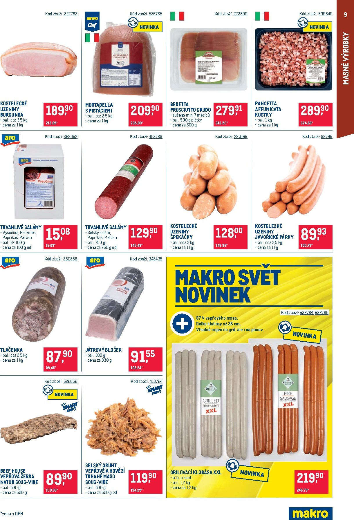 makro - Aktuální Makro - Gastronomie Distribuce leták platný od úterý 28.07.2026 do pondělí 10.08.2026 - page: 9