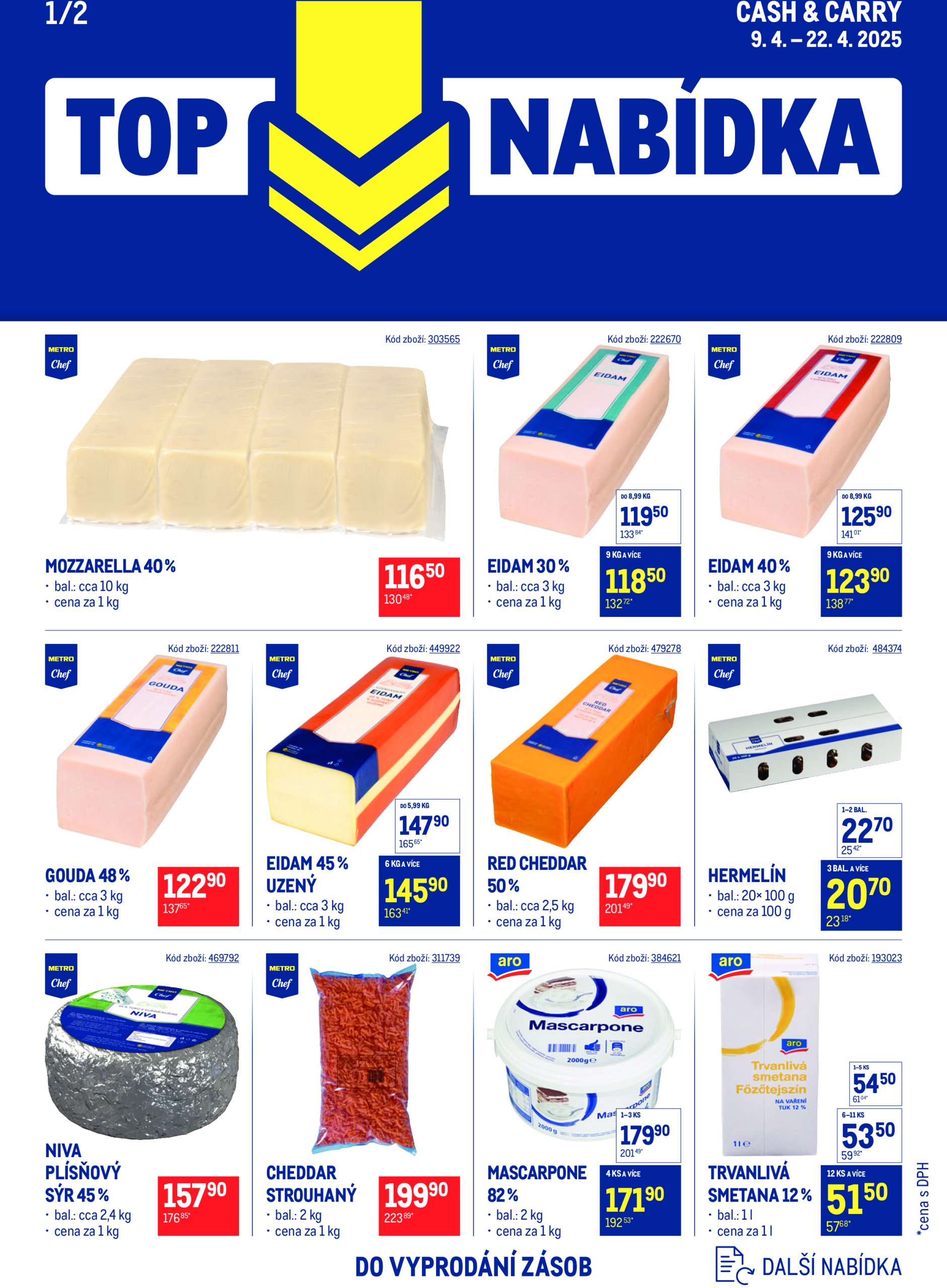 makro - Leták Makro - TOP mléčné výrobky od 09.04. do 22.04.